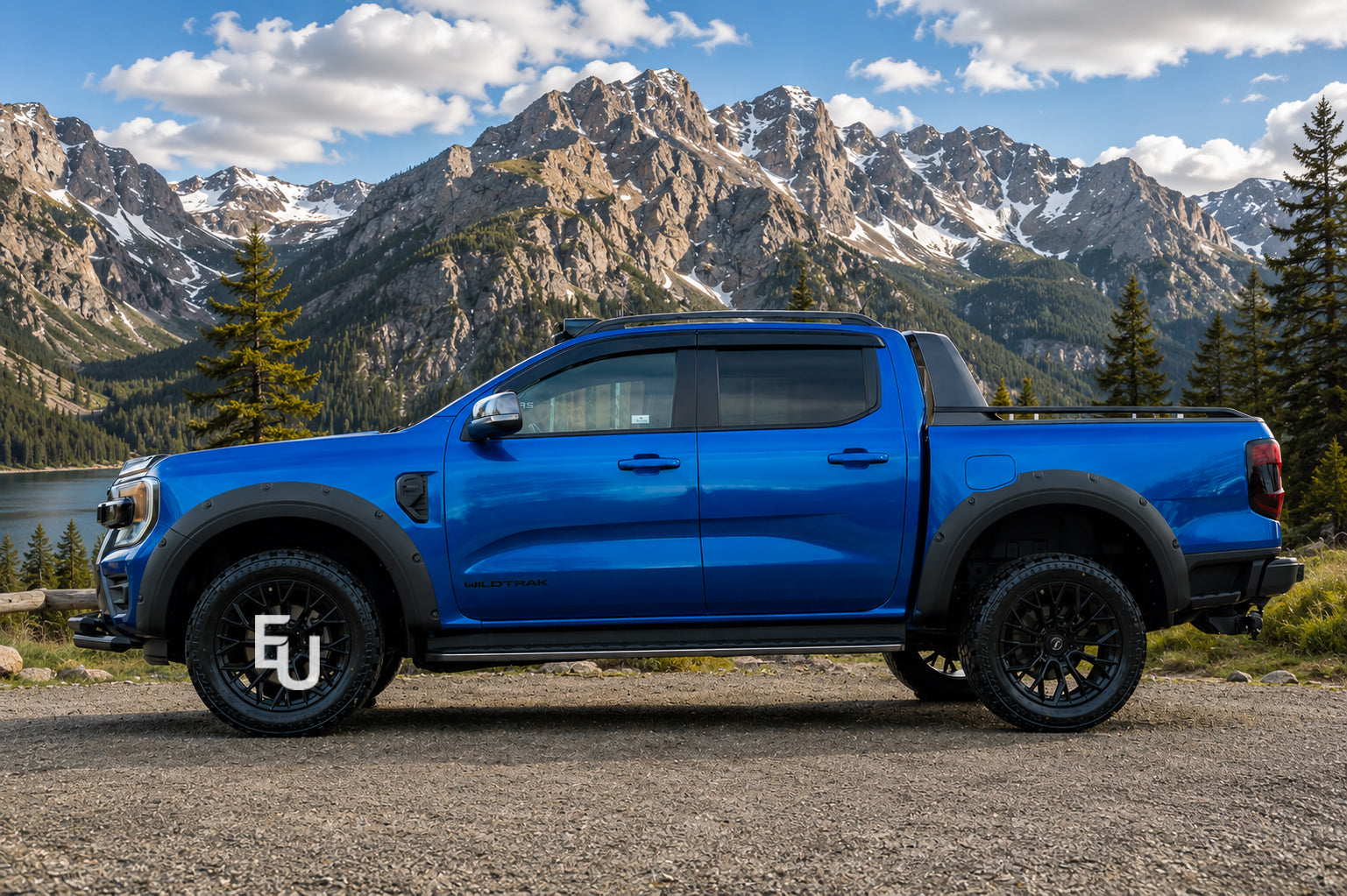 FOR FORD RANGER T9 2022+ WILDTRAK BLACK WIDE WHEEL ARCHES FENDER FLARES 4PCS