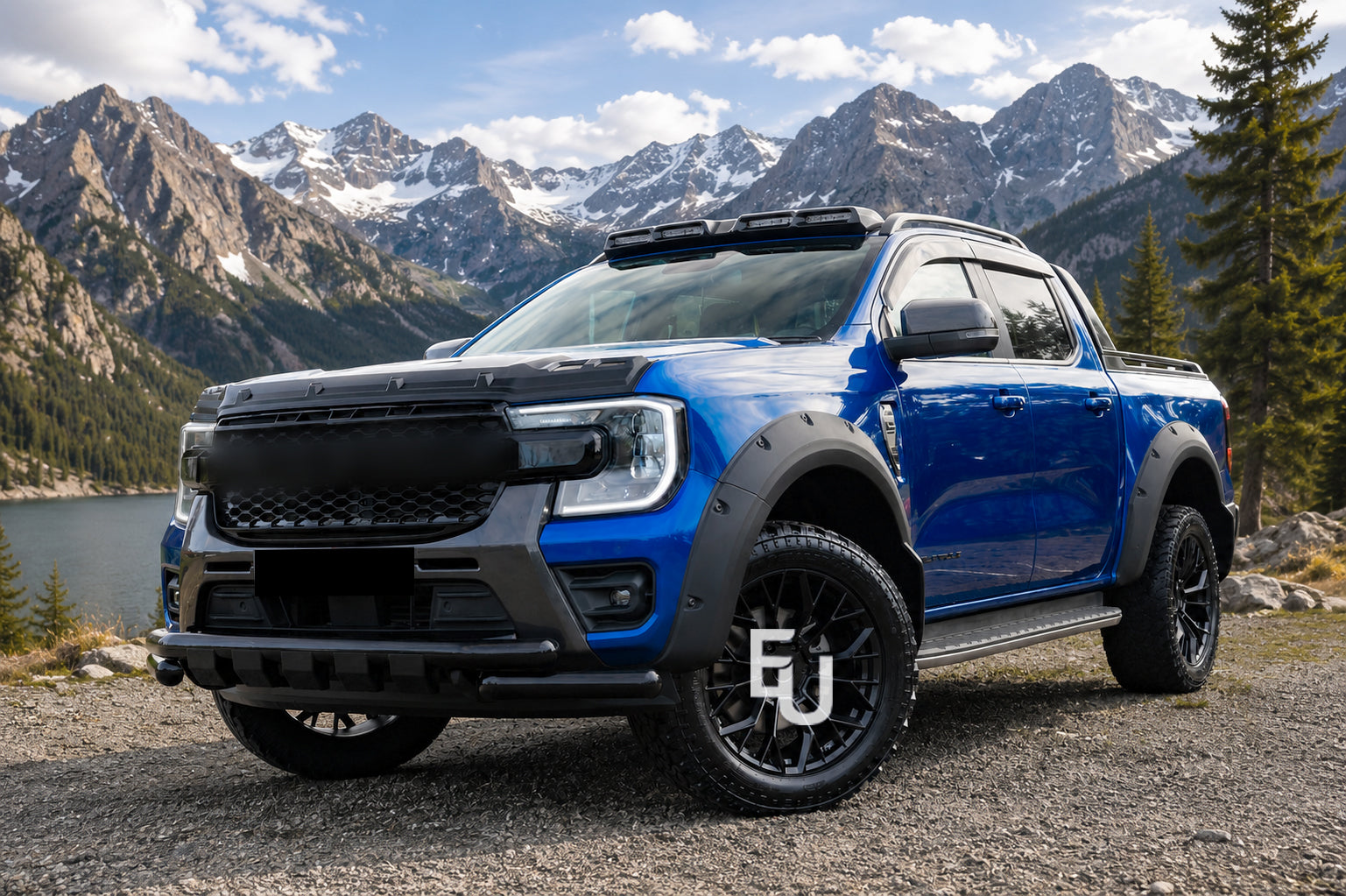 FOR FORD RANGER T9 2022+ WILDTRAK BLACK WIDE WHEEL ARCHES FENDER FLARES 4PCS