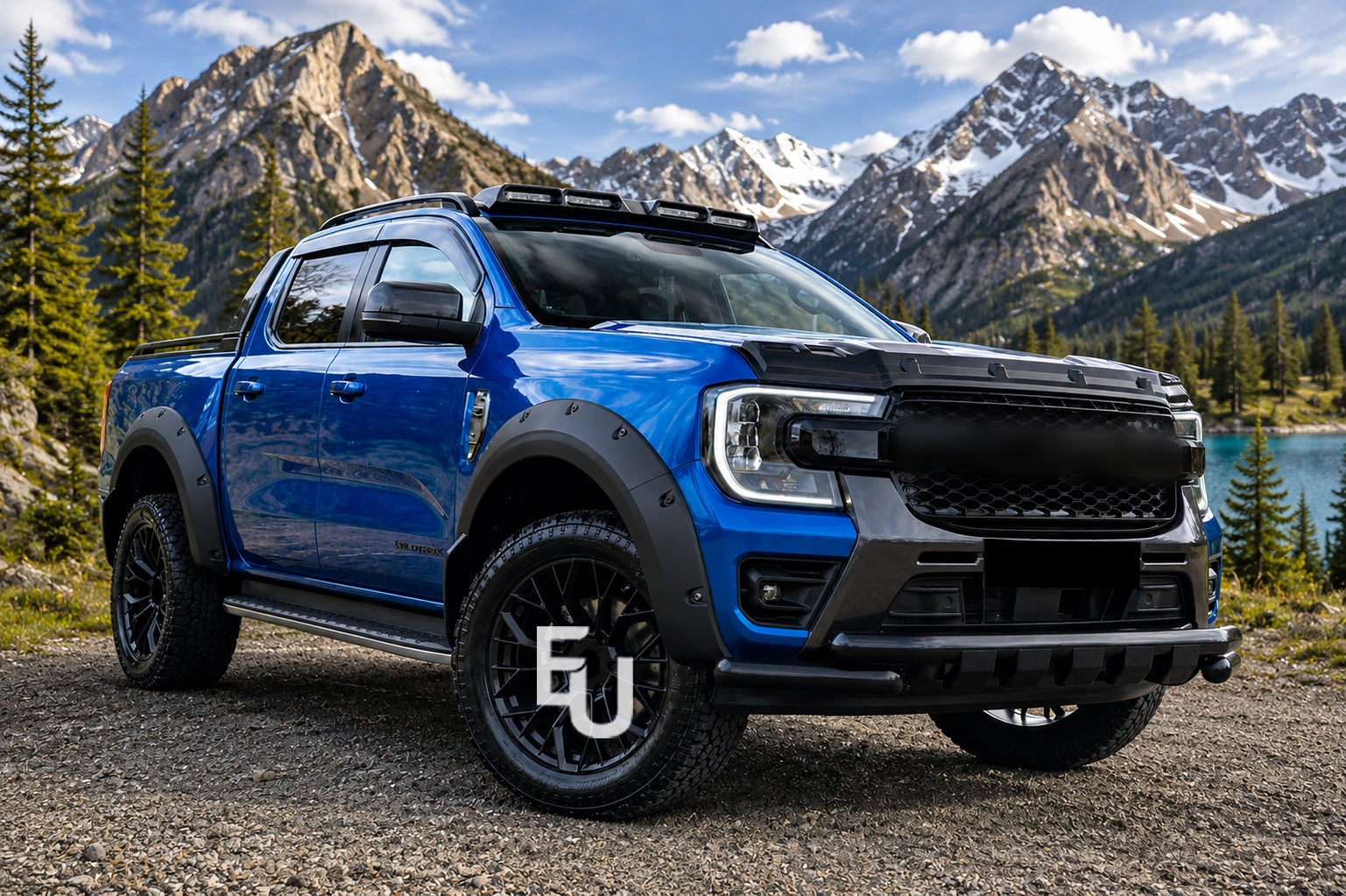 FOR FORD RANGER T9 2022+ WILDTRAK BLACK WIDE WHEEL ARCHES FENDER FLARES 4PCS