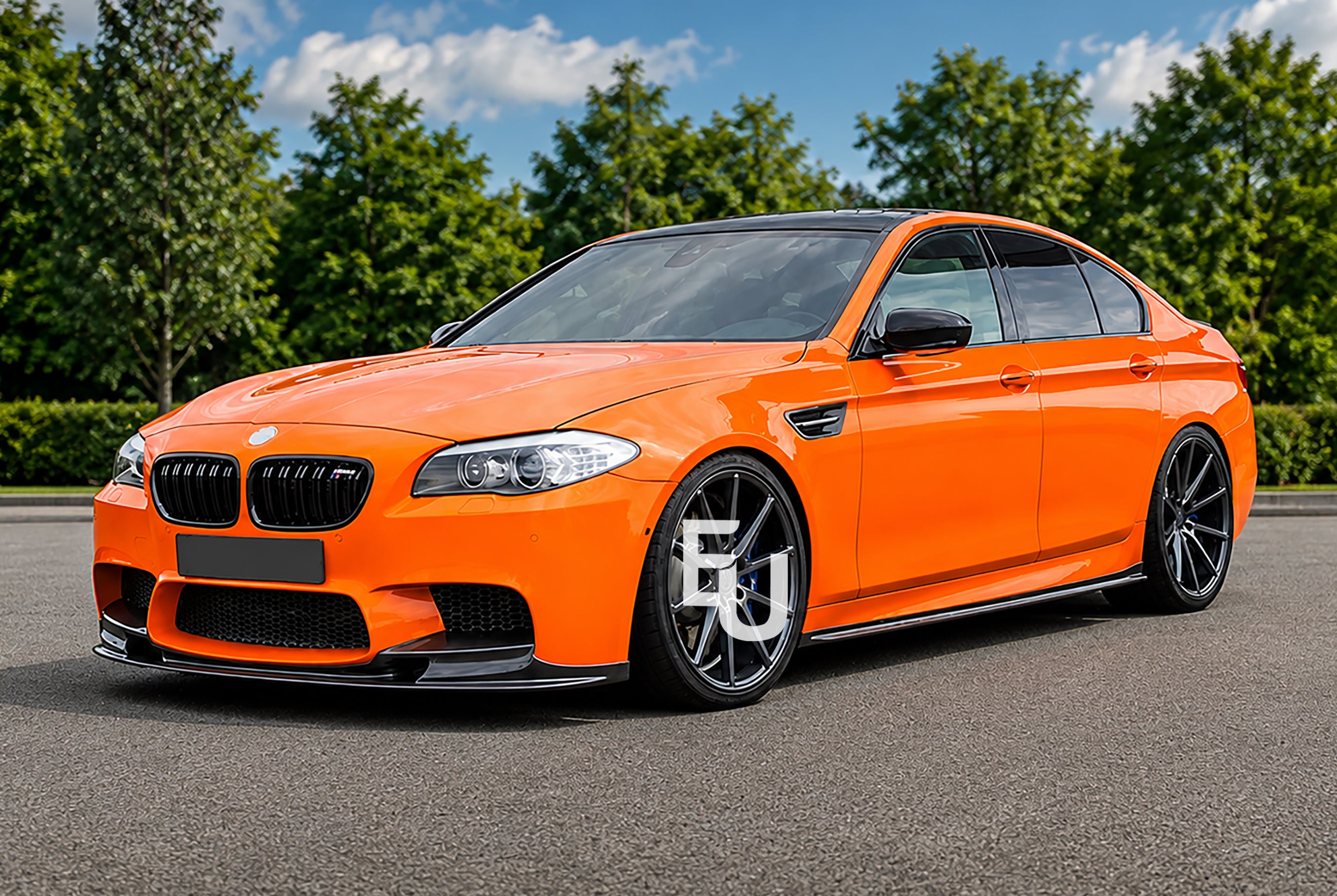FRONT SPLITTER LIP SPOILER BUMPER FOR BMW 5 SERIES F10 M5 CARBON LOOK 2010-16