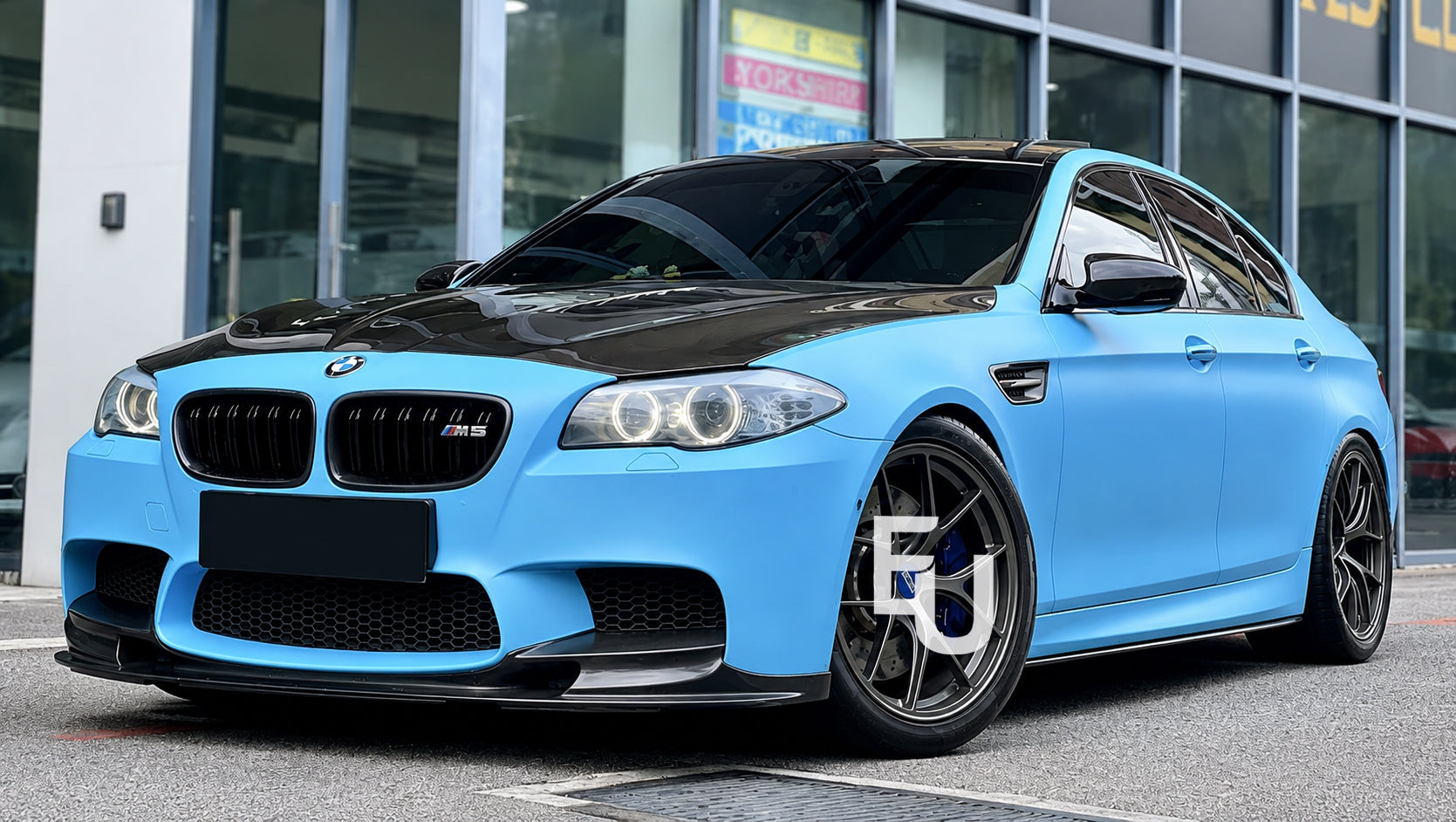 FOR BMW F10 M5 FRONT BUMPER SPLITTER LIP SPOILER GLOSS BLACK 2010-2016