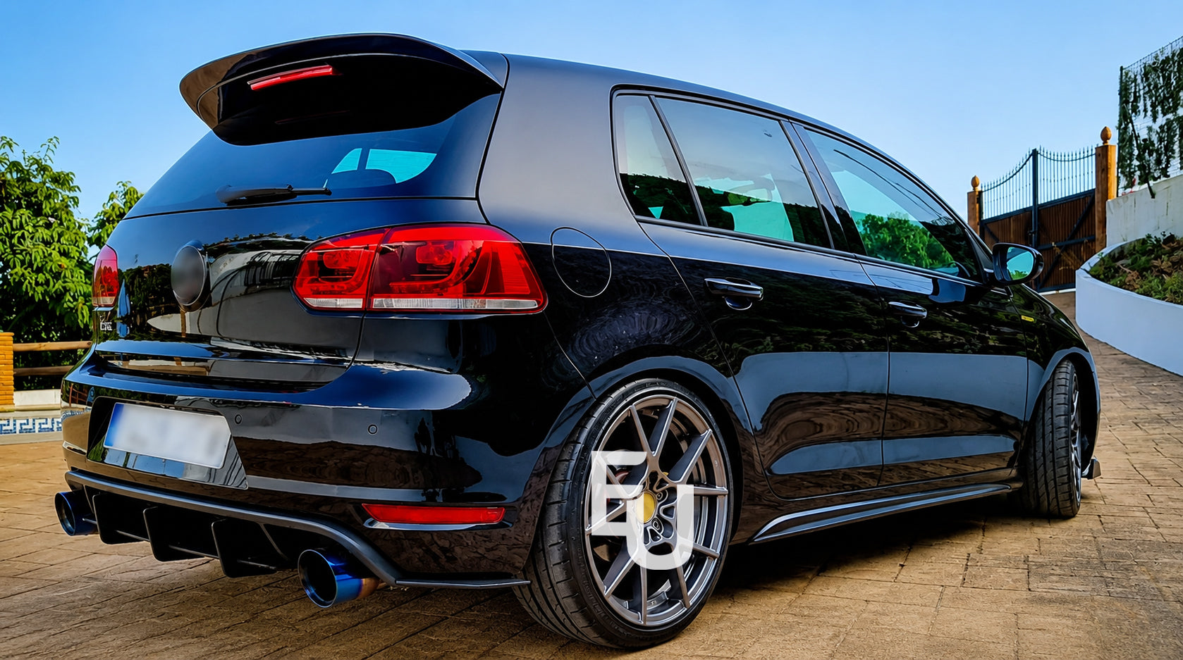 FOR VW GOLF MK6 GTD GTI R20 R REAR BOOT ROOF SPOILER WING GLOSS BLACK 2008-2013