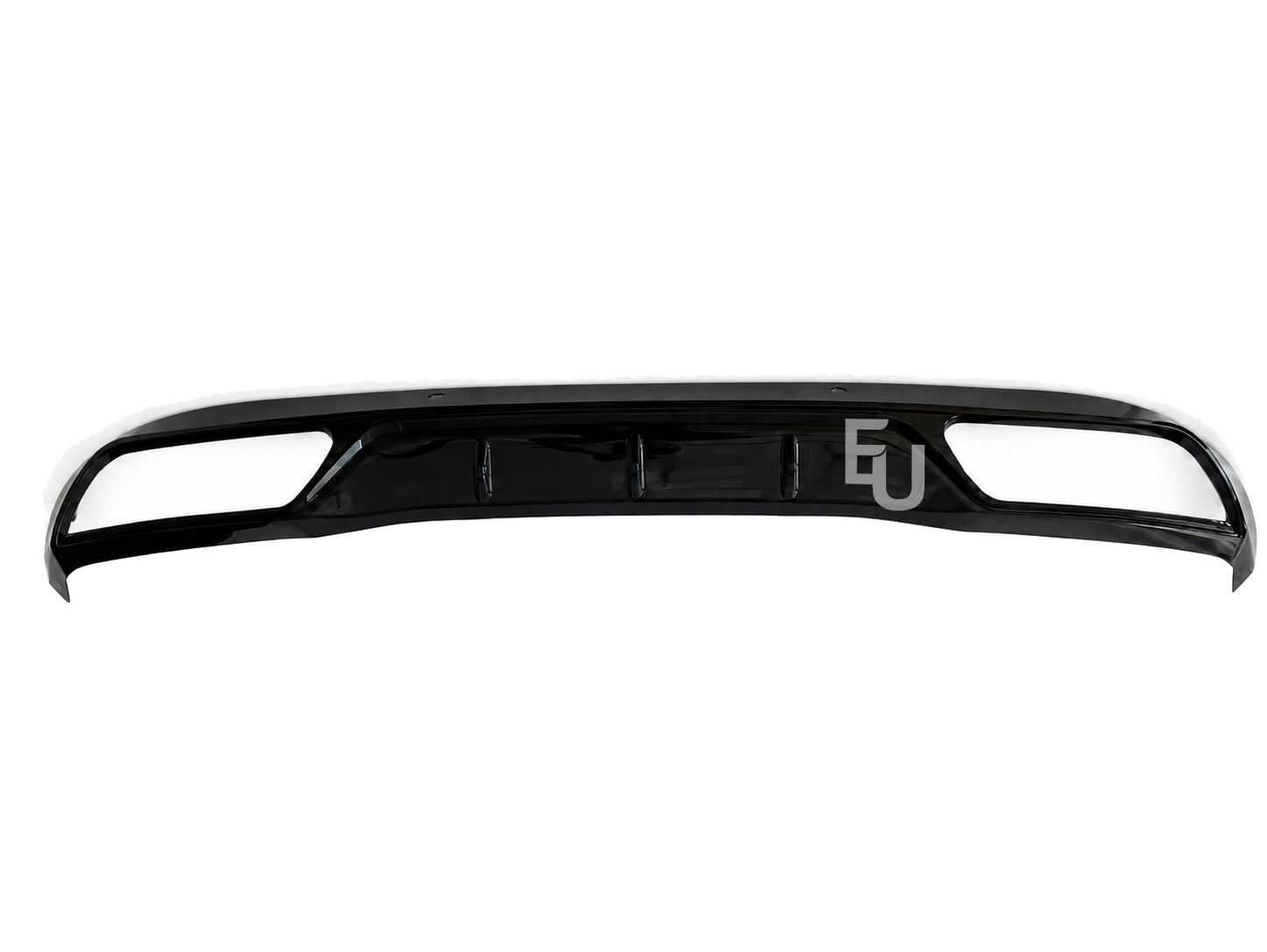 REAR DIFFUSER TAIL PIPE NON AMG FOR MERCEDES C-CLASS W205 C63 LOOK BLACK