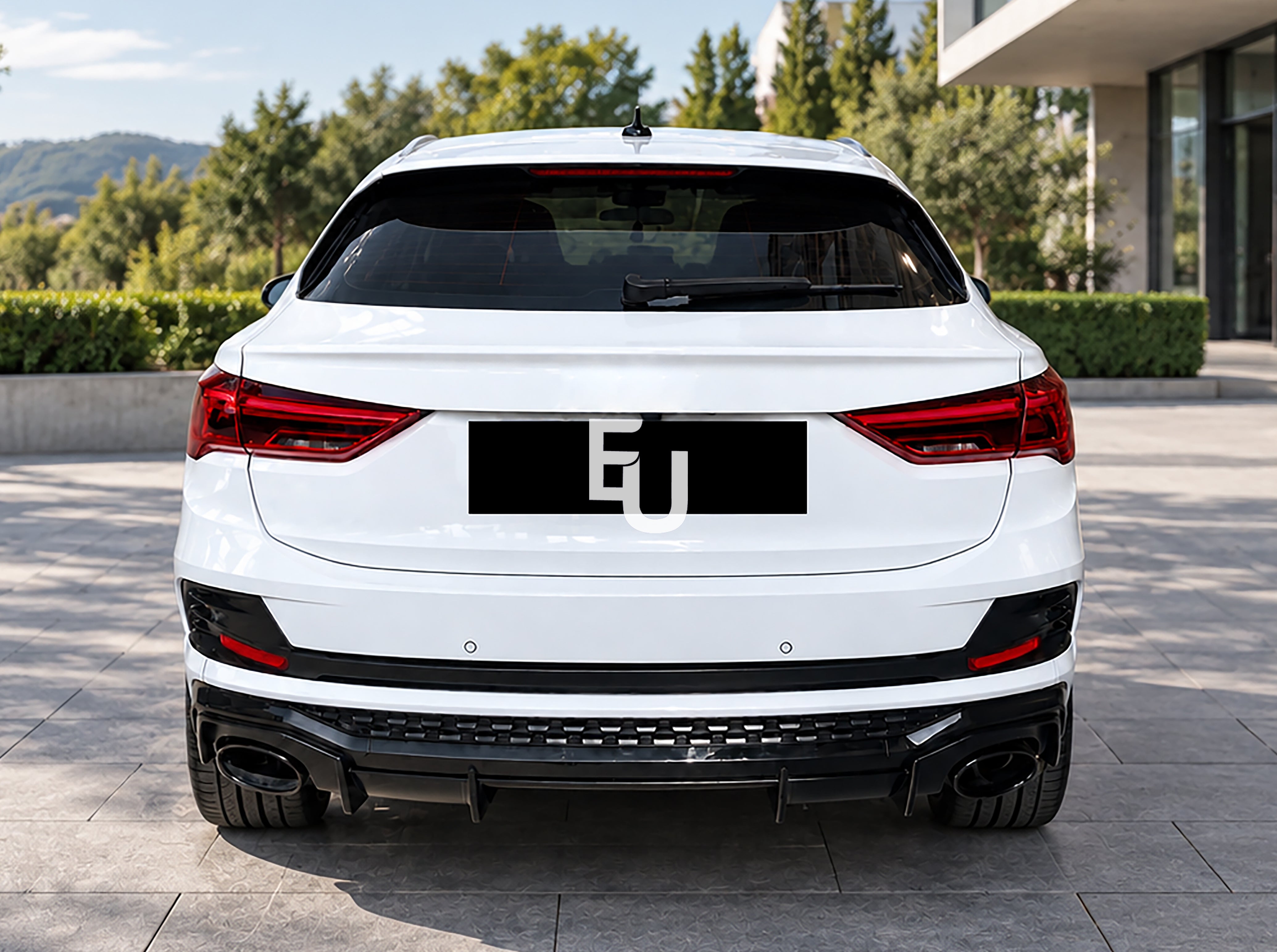 FOR AUDI Q3 F3 2.0 SPORTBACK S-LINE RSQ3 STYLE REAR DIFFUSER TAILPIPES 2019-2025