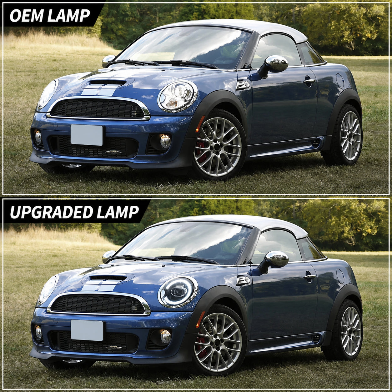 FULL LED HEADLIGHTS LAMP FOR BMW MINI COOPER 2007-2013 R55 R56 R57 R58 R59 LH+RH