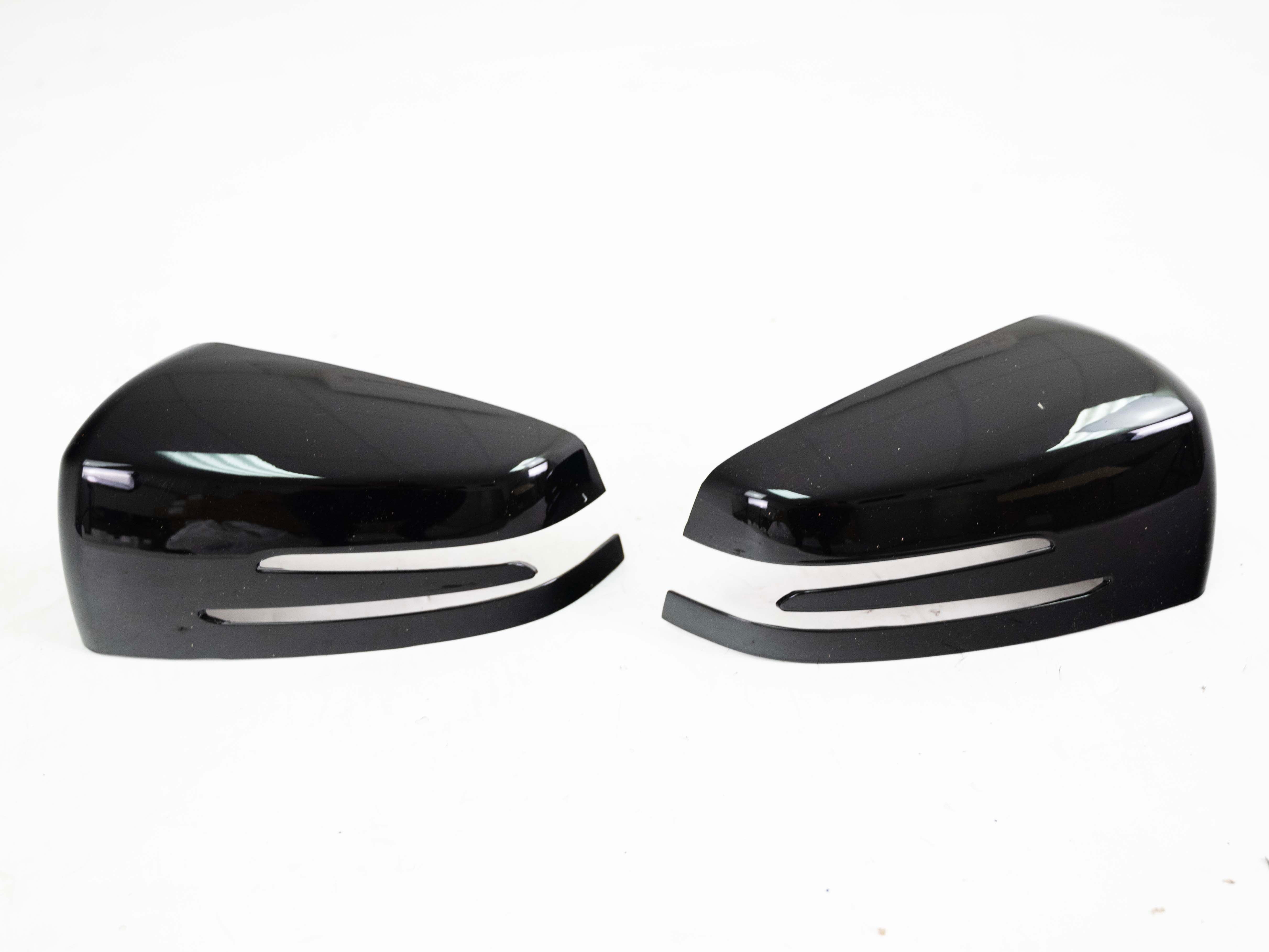 GLOSS BLACK WING MIRROR COVER CAPS FOR MERCEDES A C S CLASS W221 W204 W176 C117