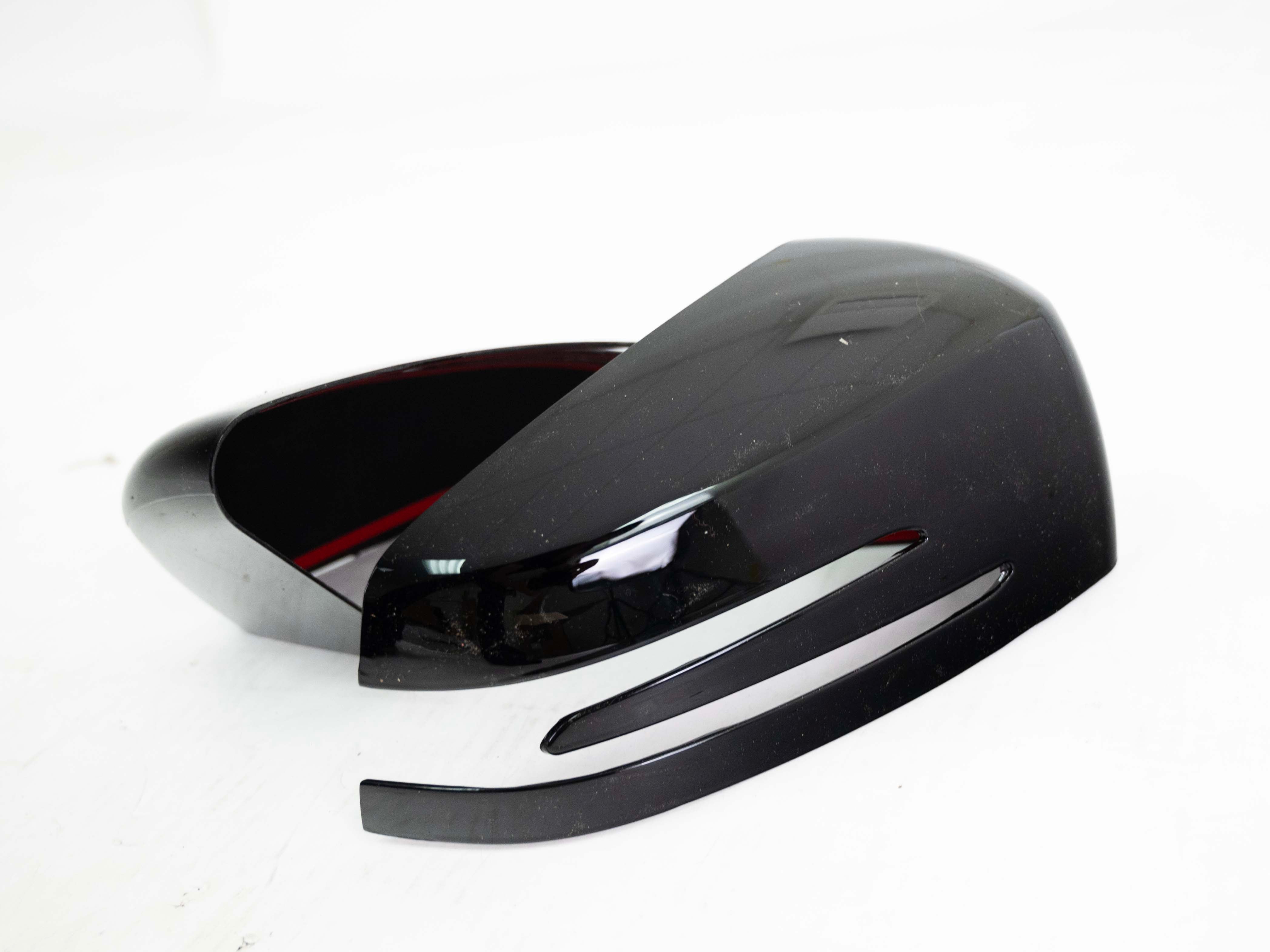 GLOSS BLACK WING MIRROR COVER CAPS FOR MERCEDES A C S CLASS W221 W204 W176 C117
