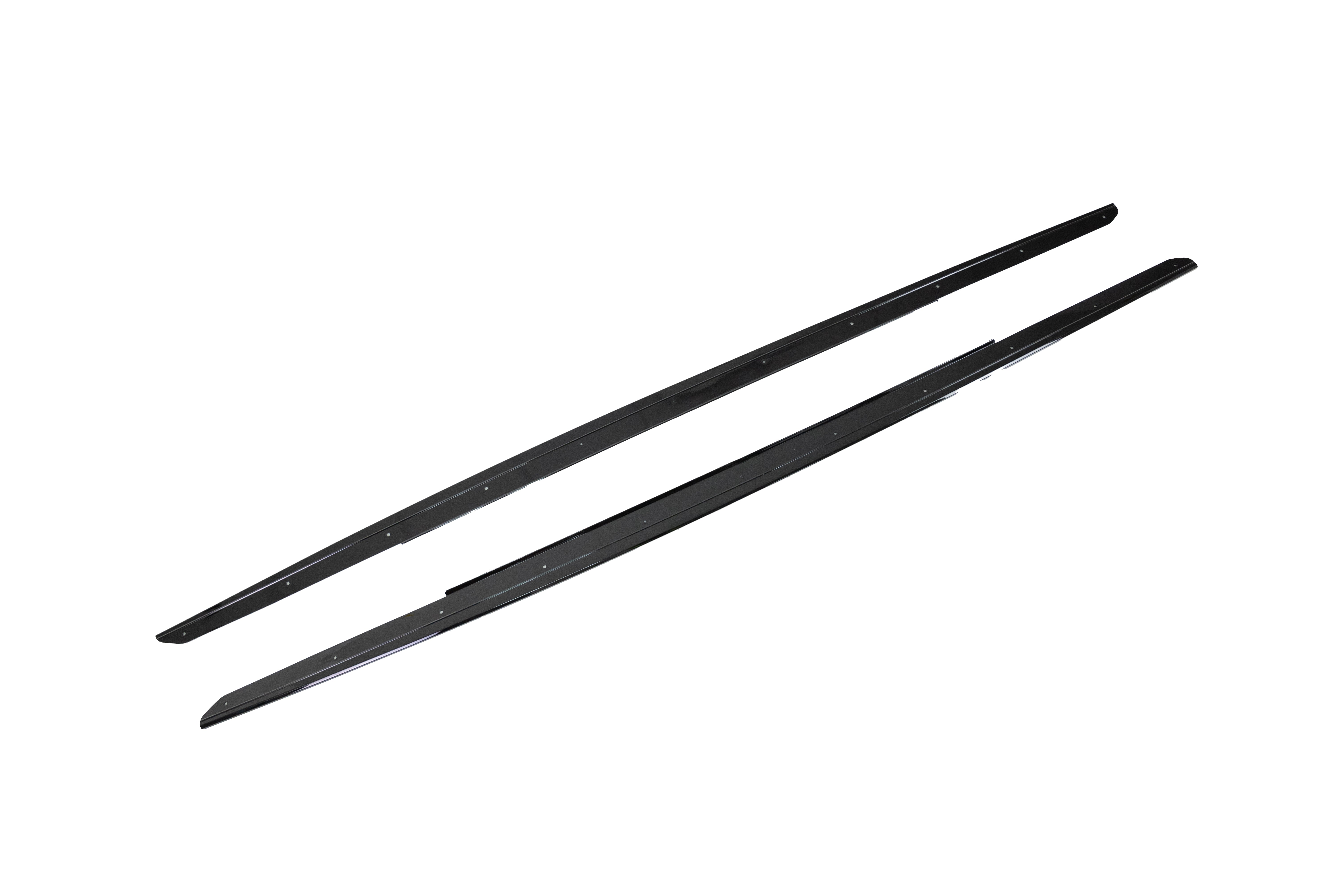 FOR BMW 5 SERIES F10 F11 MP STYLE SIDE SKIRTS EXTENSION BLADES GLOSS BLACK 10-16