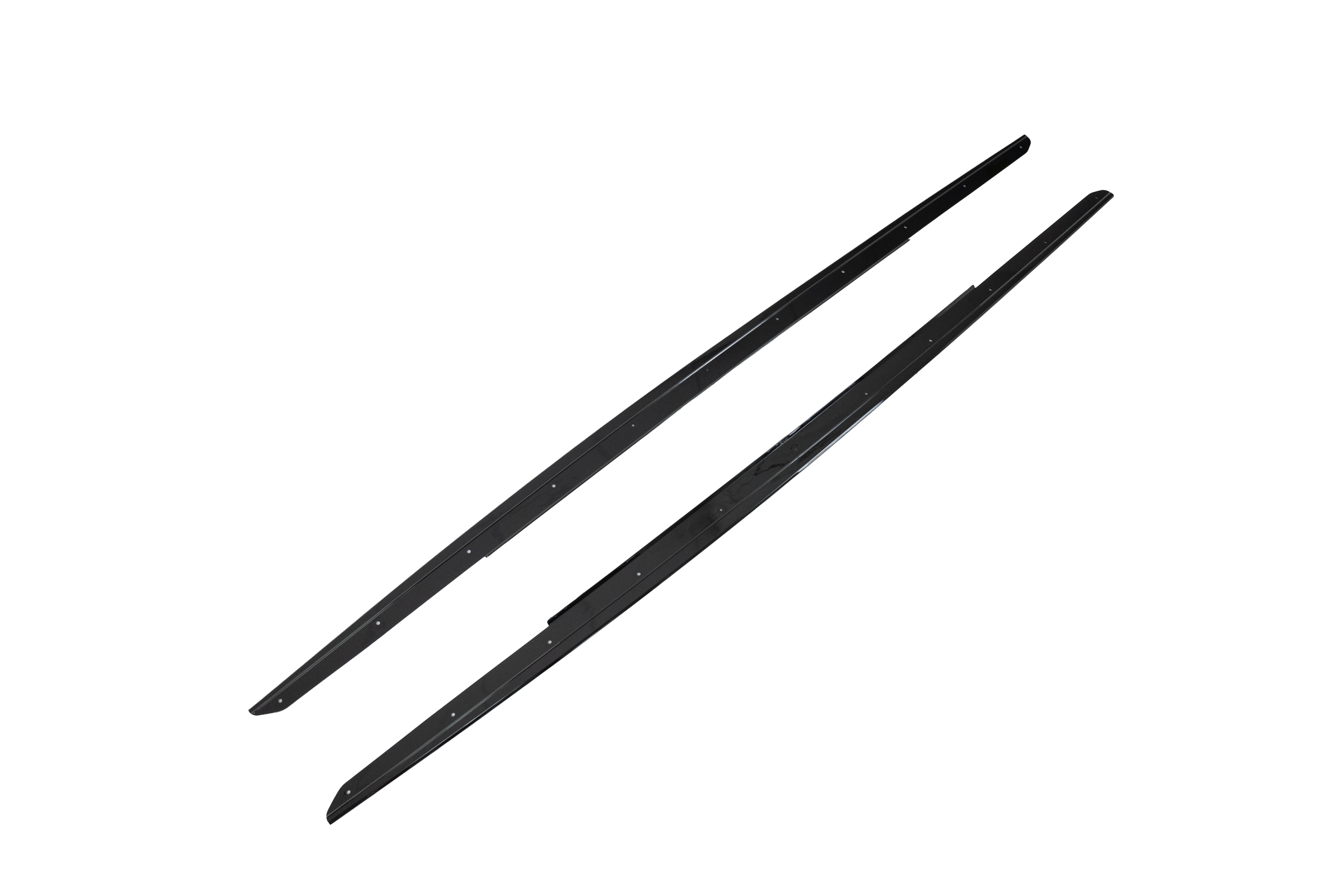 FOR BMW 5 SERIES F10 F11 MP STYLE SIDE SKIRTS EXTENSION BLADES GLOSS BLACK 10-16