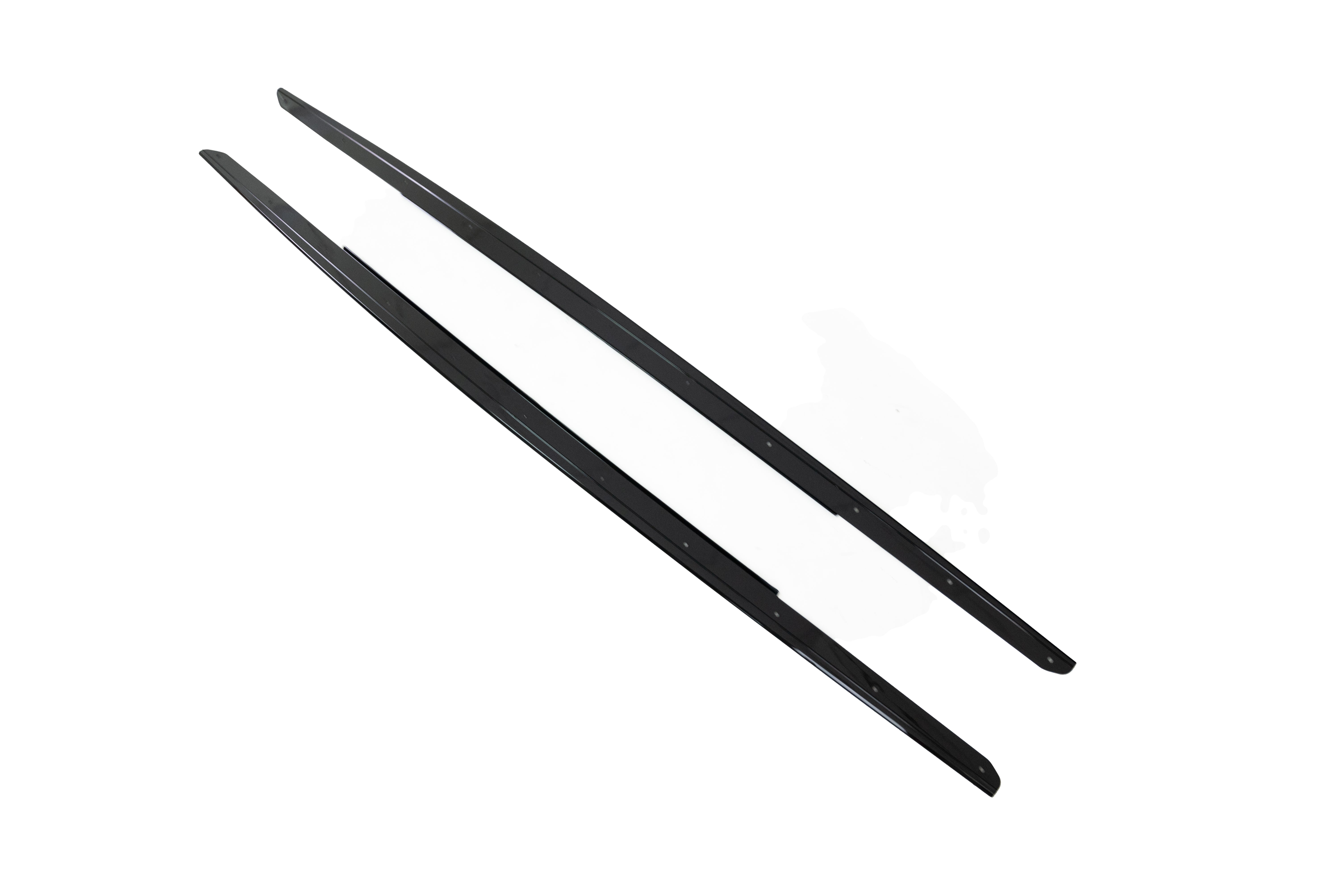 FOR BMW 5 SERIES F10 F11 MP STYLE SIDE SKIRTS EXTENSION BLADES GLOSS BLACK 10-16