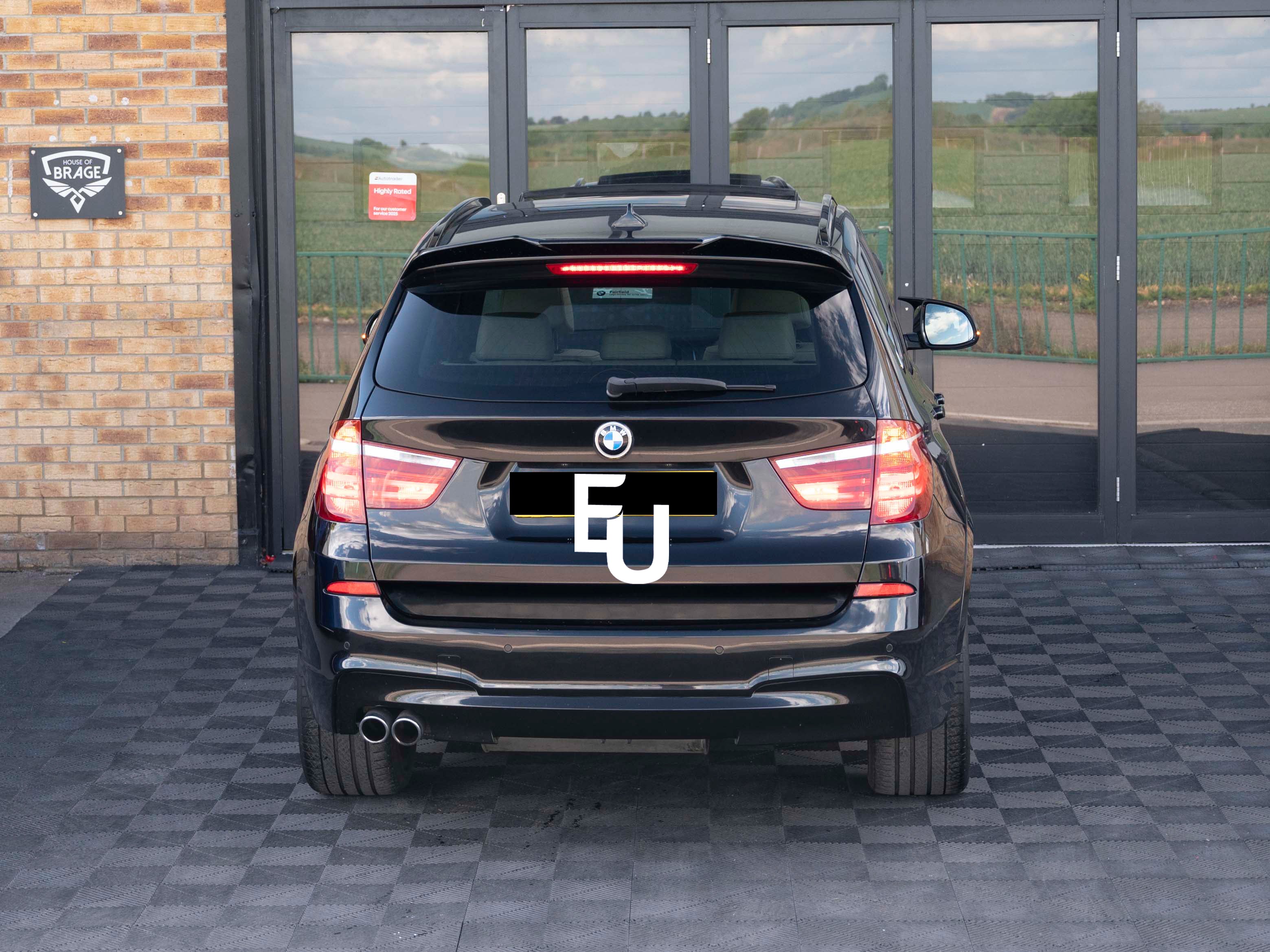FOR BMW X3 F25 REAR SPOILER LIP ROOF WING GLOSS BLACK 2011-2017