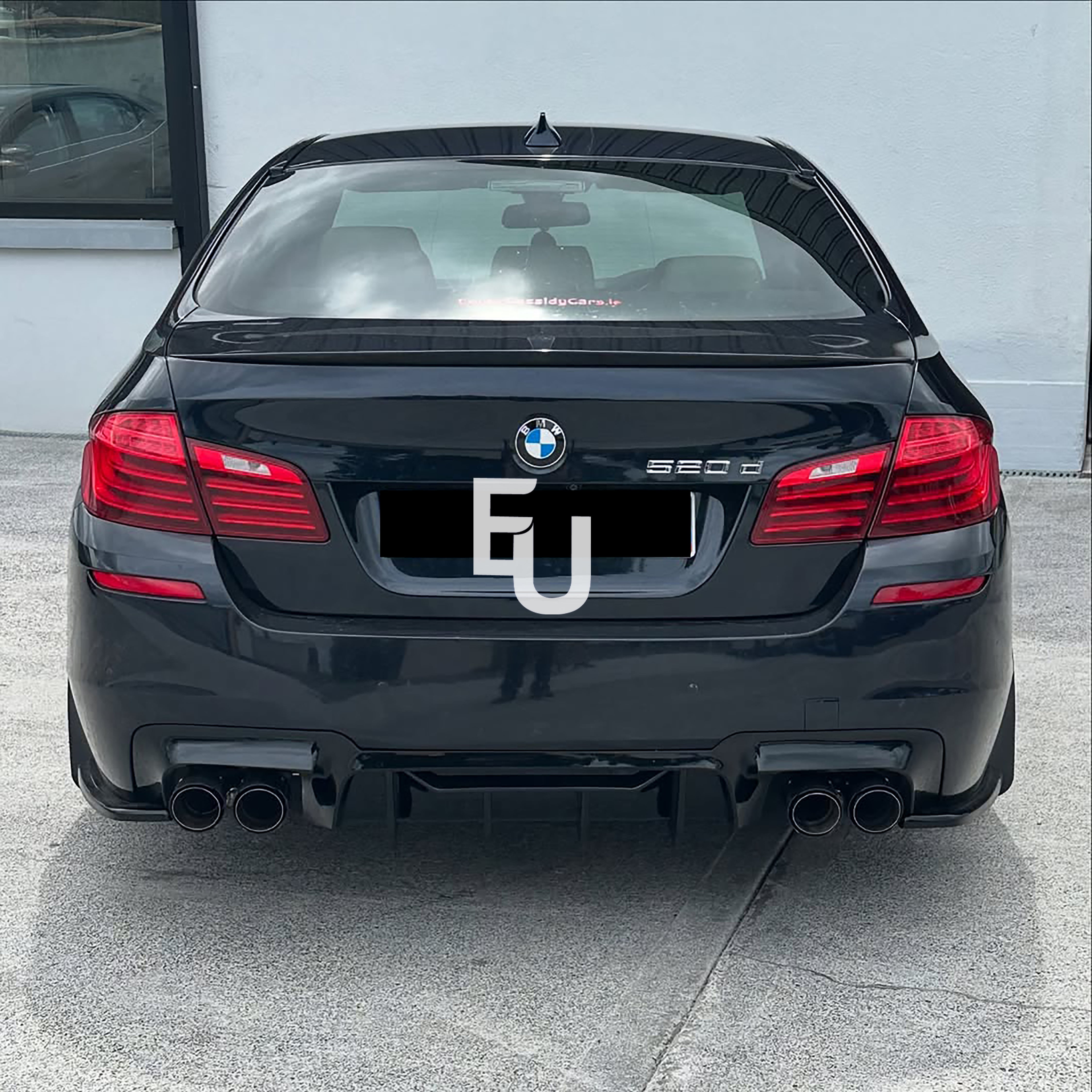 FOR BMW 5 SERIES F10 REAR BUMPER DIFFUSER MSPORT SPLITTER VALANCE GLOSS BLACK