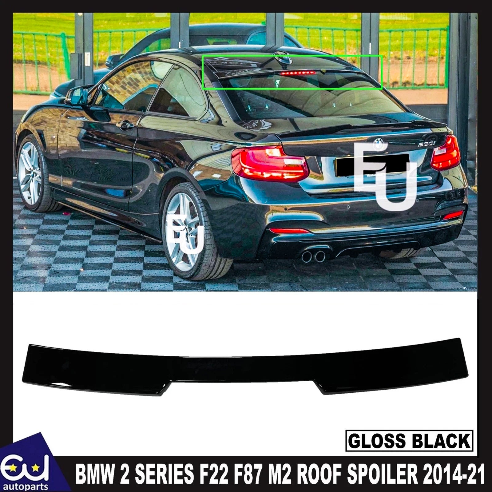 FOR BMW 2 SERIES F22 F87 M2 220 230I M240 STYLE REAR ROOF SPOILER LIP WING 14-21