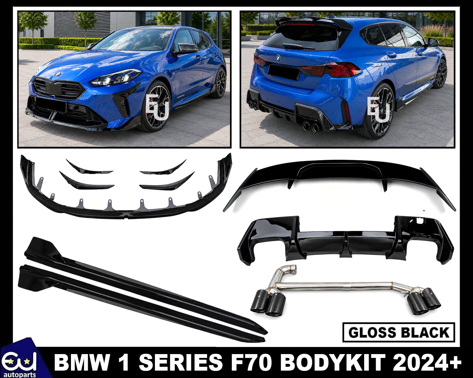 FOR BMW 2 SERIES F70 M SPORT BODYKIT BODY KIT FRONT SPLITTER REAR DIFFUSER SKIRT