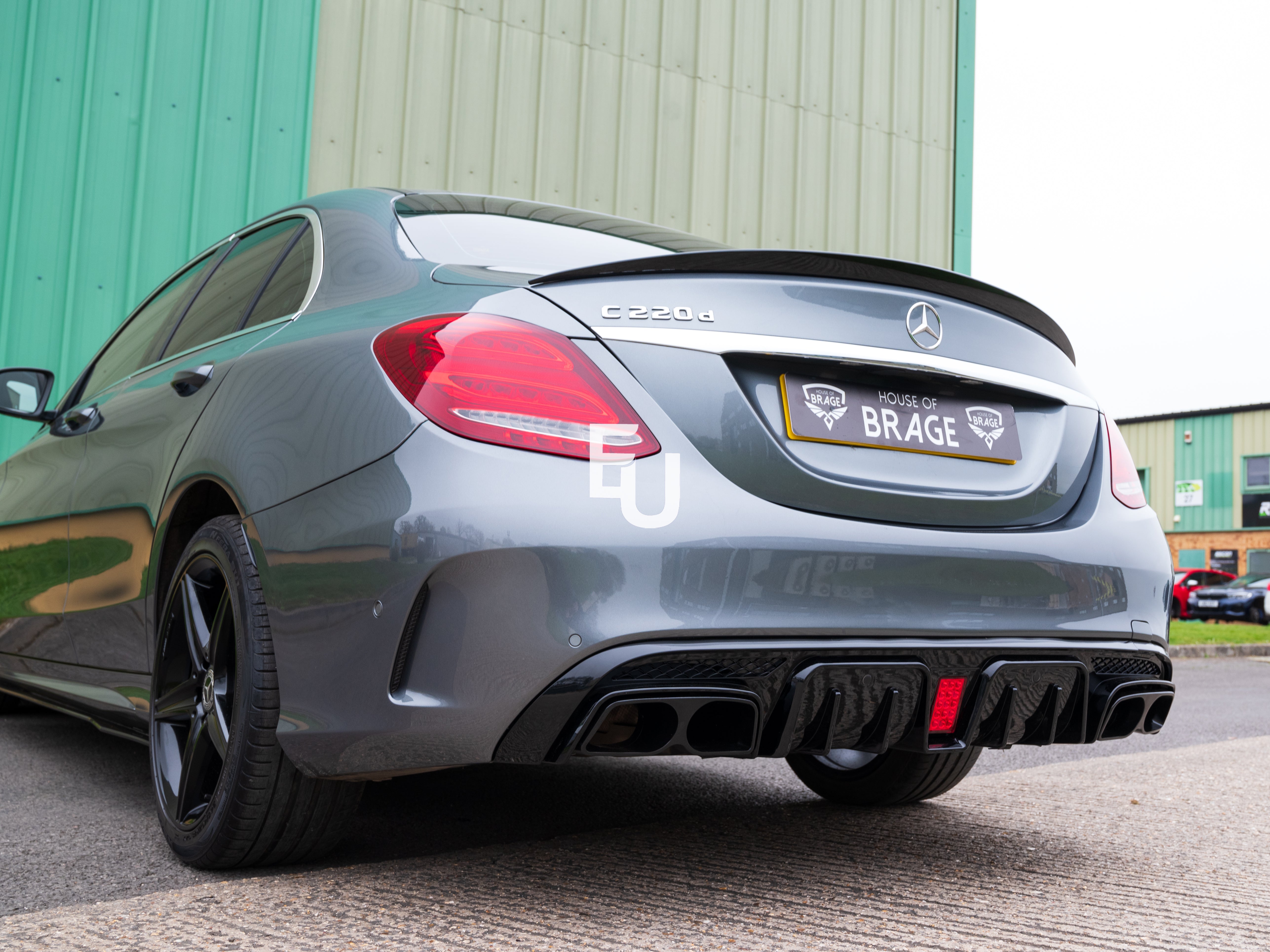 FOR MERCEDES BENZ C CLASS W205 AMG C63 REAR BUMPER DIFFUSER AMG F1 LIGTH STYLE