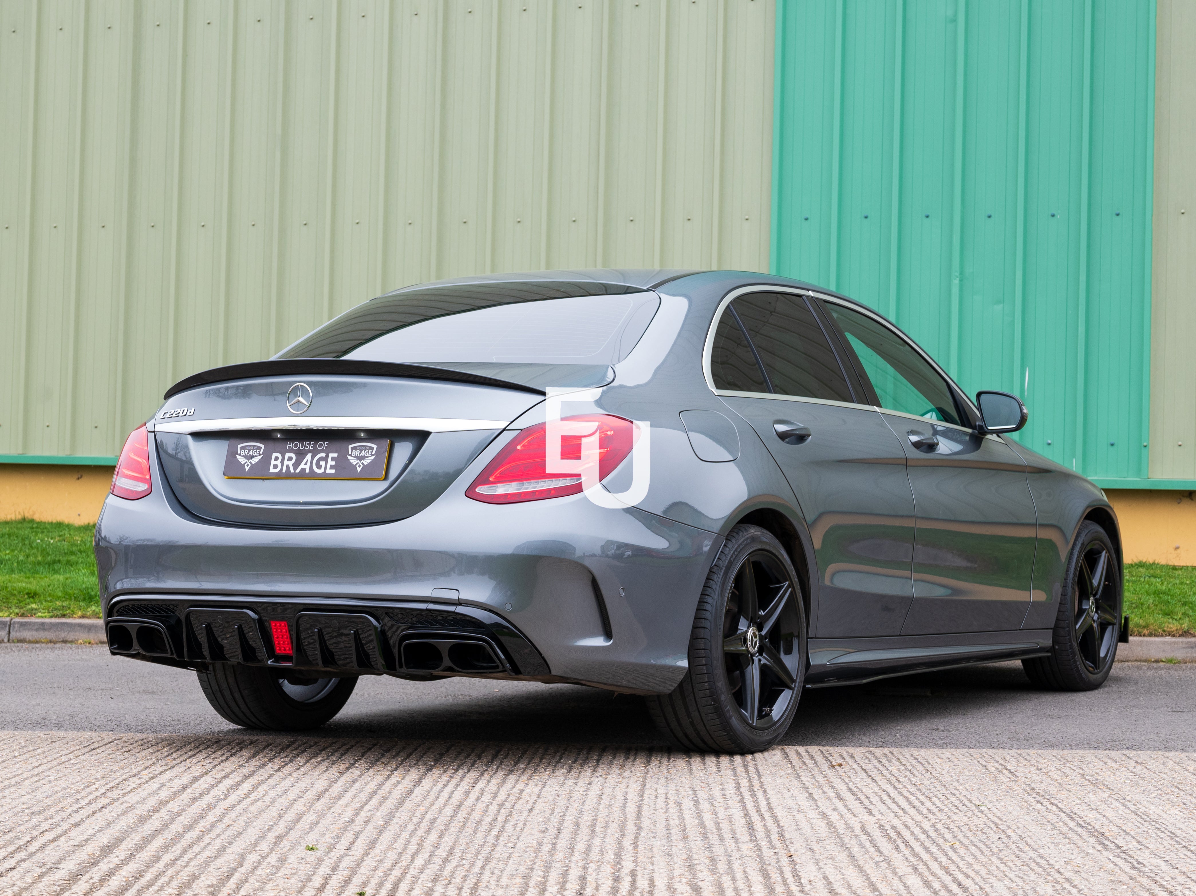 FOR MERCEDES BENZ C CLASS W205 AMG C63 REAR BUMPER DIFFUSER AMG F1 LIGTH STYLE
