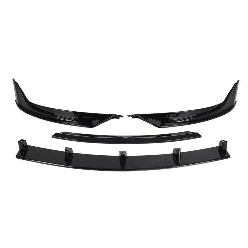 FOR TESLA MODEL 3 FRONT BUMPER SPLITTER LIP SPOILER VALANCE GLOSS BLK 2017-2021