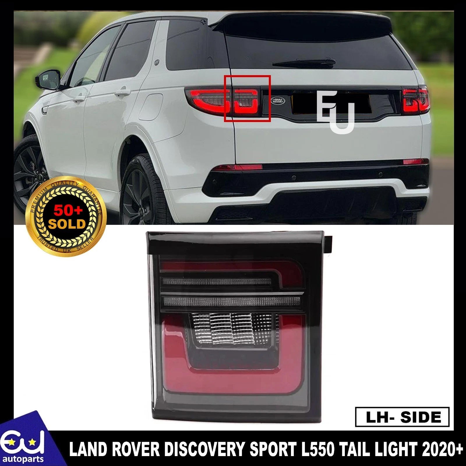LEFT DYNAMIC LED REAR INNER TAIL LIGHT LAMP FOR DISCOVERY SPORT L550 2020+