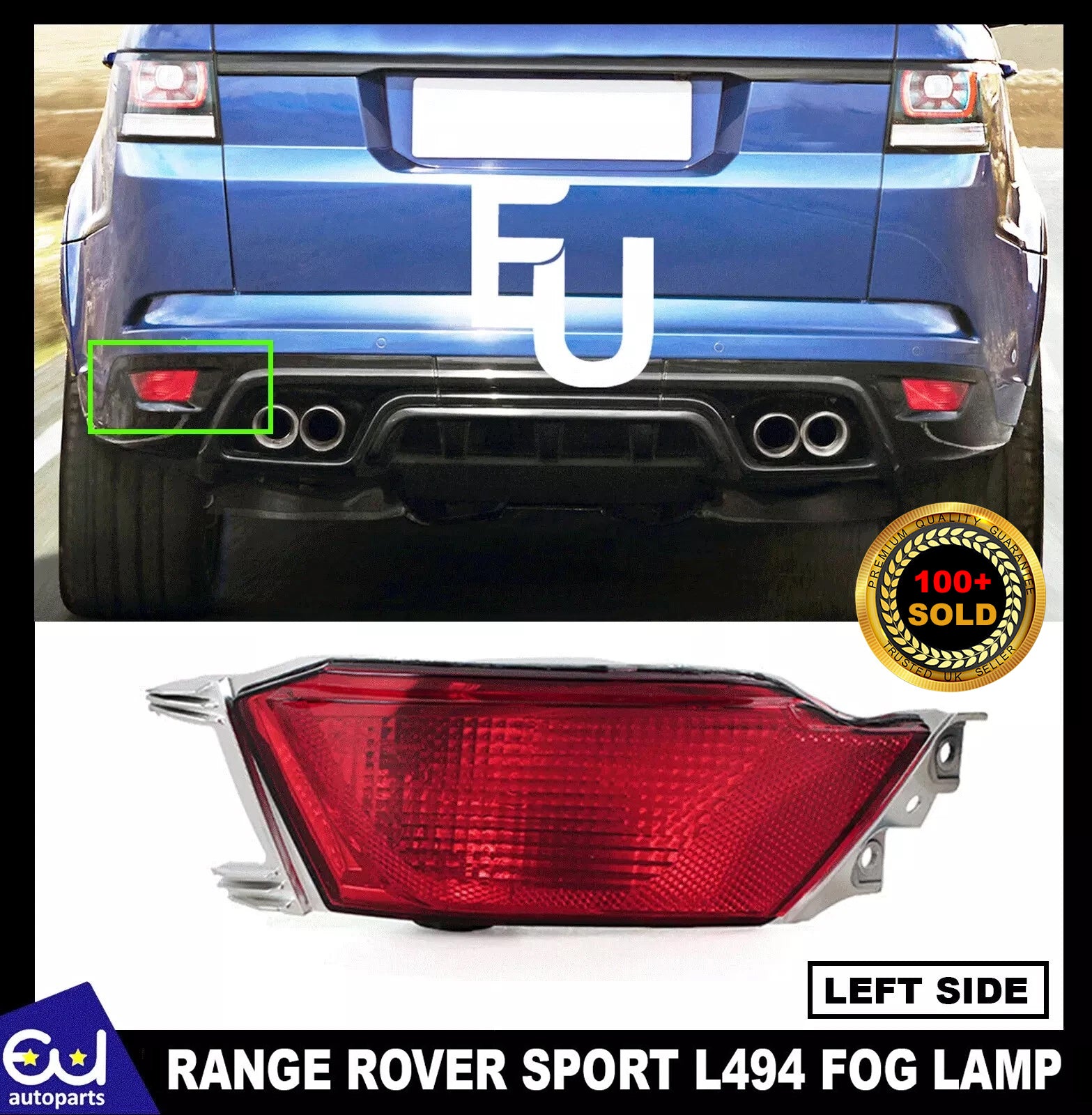REAR BUMPER FOG LAMP FIT FOR RANGE ROVER SPORT 2013 L494 LEFT LH REFLECTOR LIGHT