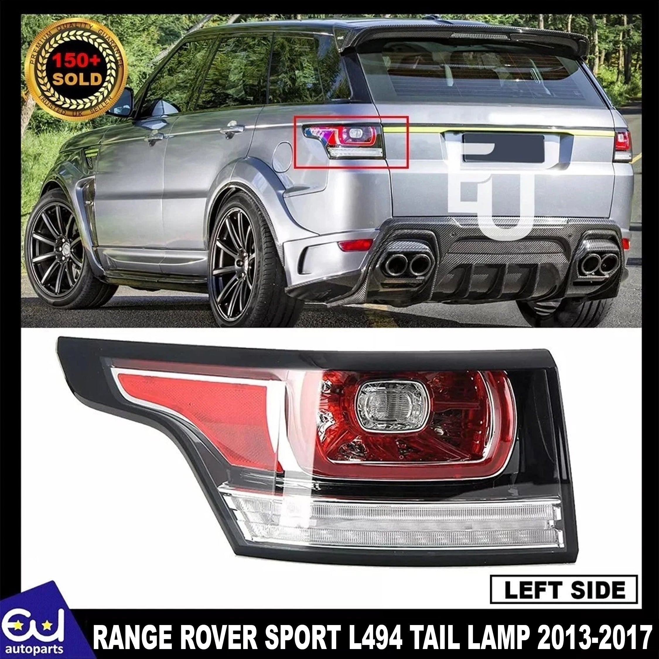 LEFT PASSENGER N/S REAR TAIL LIGHT LAMP FOR RANGE ROVER SPORT MK2 L494 2013-2017
