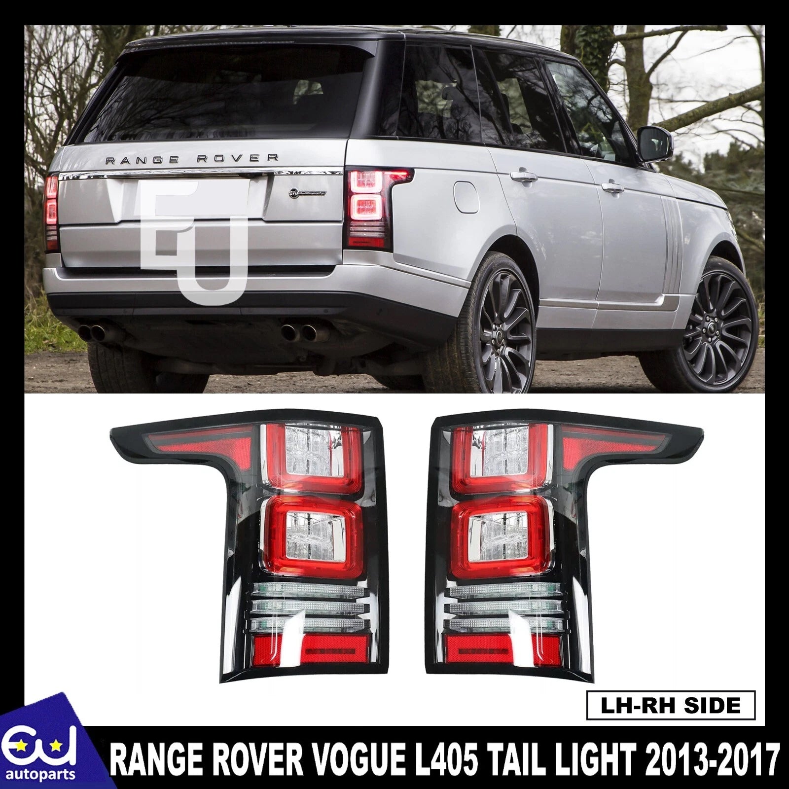 PAIR REAR TAIL LIGHT BRAKE STOP LAMP FOR LAND RANGE ROVER VOGUE L405 2013-2017