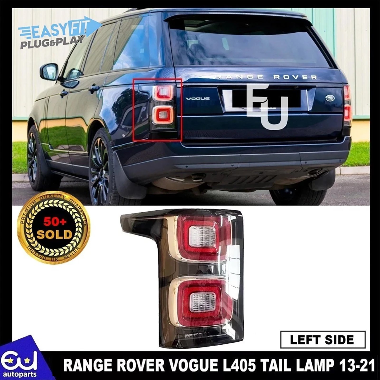LEFT PASSENGER SIDE REAR TAIL LIGHT LAMP FOR RANGE ROVER VOGUE L405 2013-21