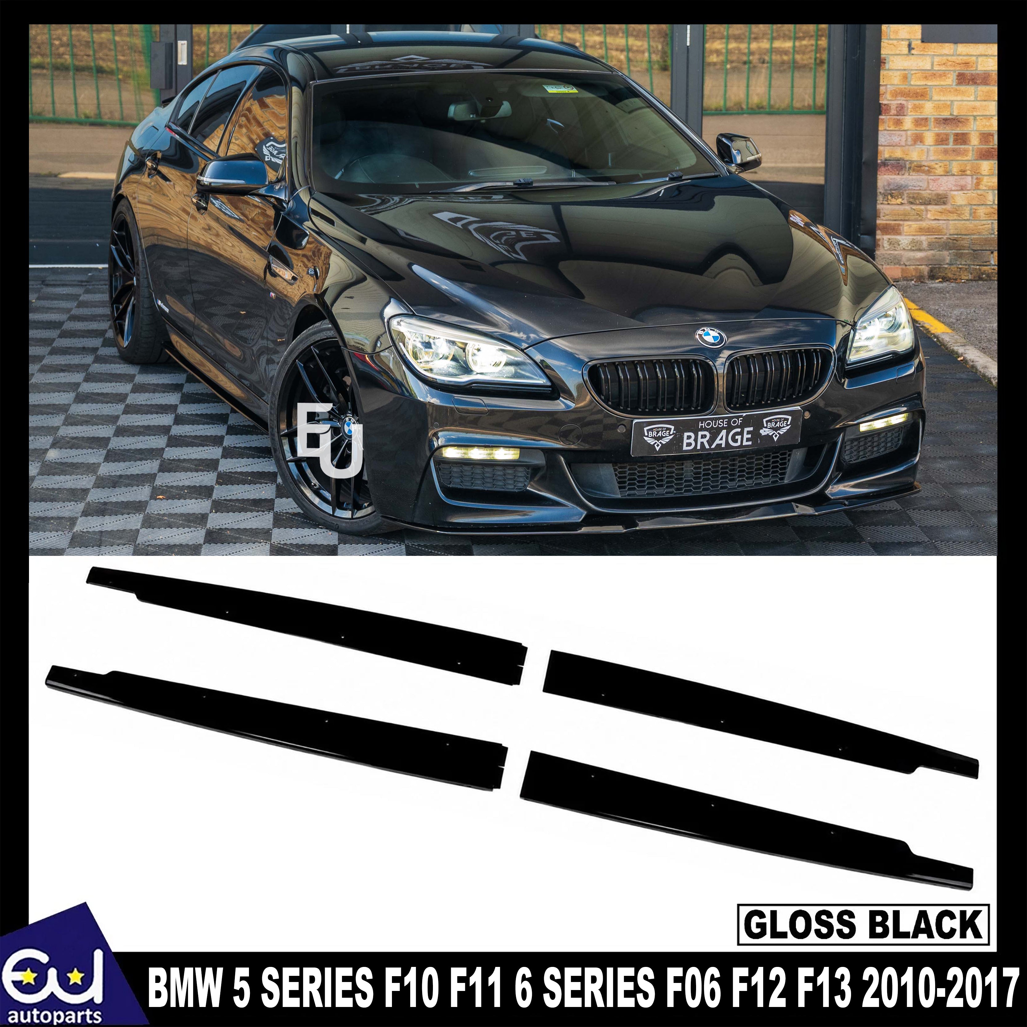 FOR BMW 5 6 SERIES F10 F11 10-17 F06 F12 F13 12-18 MP STYLE SIDE SKIRT EXTENSION