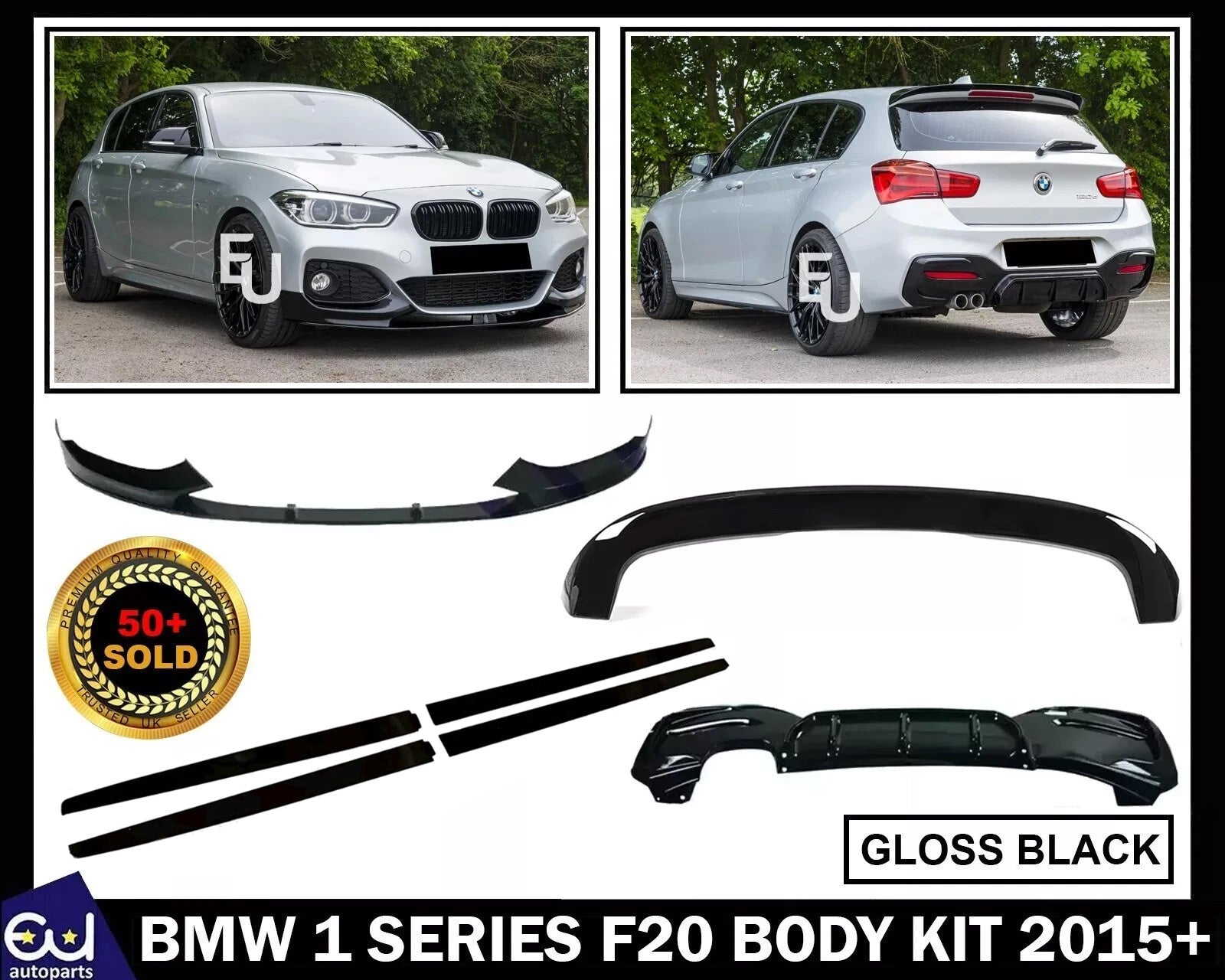 FOR BMW 1 SERIES F20 F21 FRONT LIP SPLITTER REAR DIFFUSER BODY KIT BODYKIT 15-18
