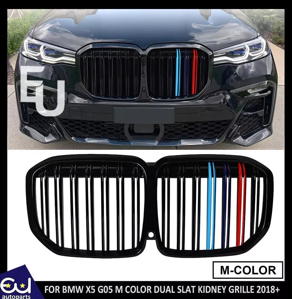 FOR BMW X5 G05 2018+ M COLOR DUAL SLAT KIDNEY GRILL GRILLE GRILLS