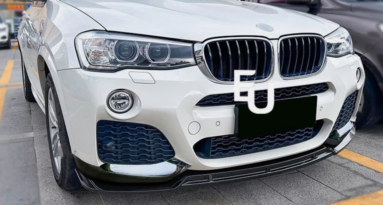 FOR BMW X3 F25 X4 F26 GLOSS BLACK FRONT SPLITTER SPOILER LIP M SPORT BODY KIT 2010-2017