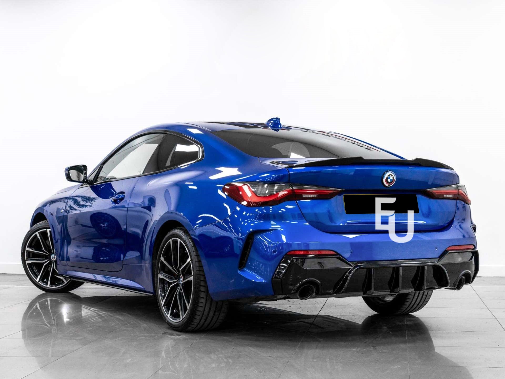 FOR BMW 4 SERIES G22 G23 M SPORT REAR DIFFUSER LIP VALANCE GLOSS BLACK 2020+