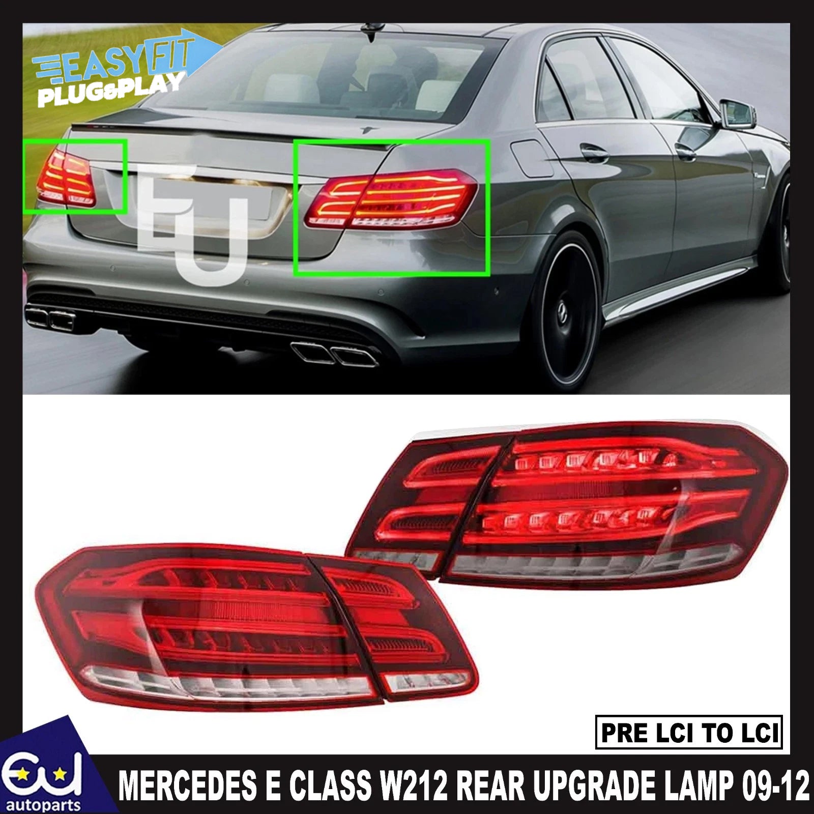 FOR MERCEDES W212 E CLASS LED TAIL LIGHT LAMPS SET OUTER INNER FACELIFT UPGRADE