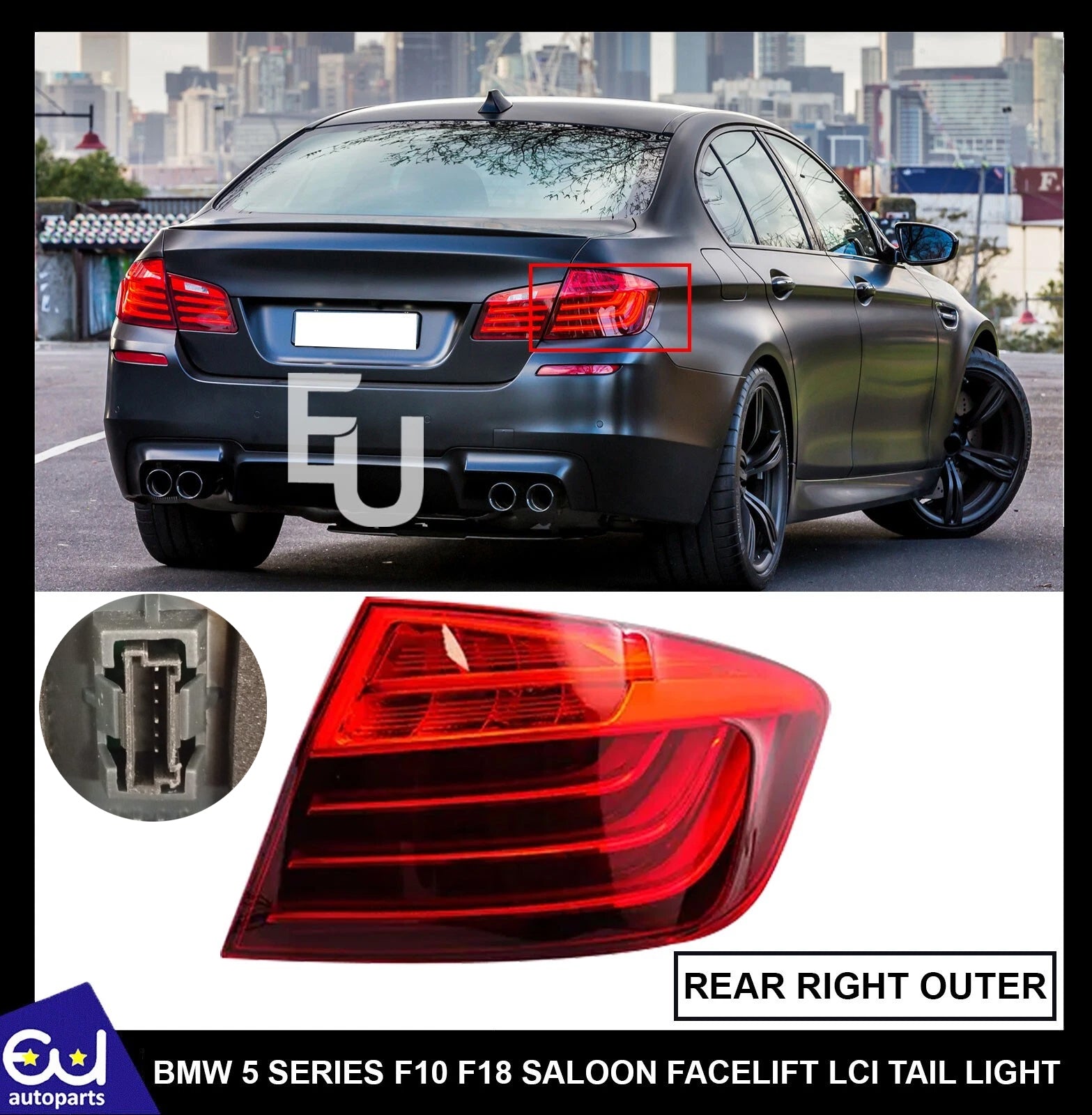 FOR BMW 5 SERIES LCI F10 DRIVER SIDE REAR RIGHT RH LED TAIL LIGHT LAMP 2014-ON