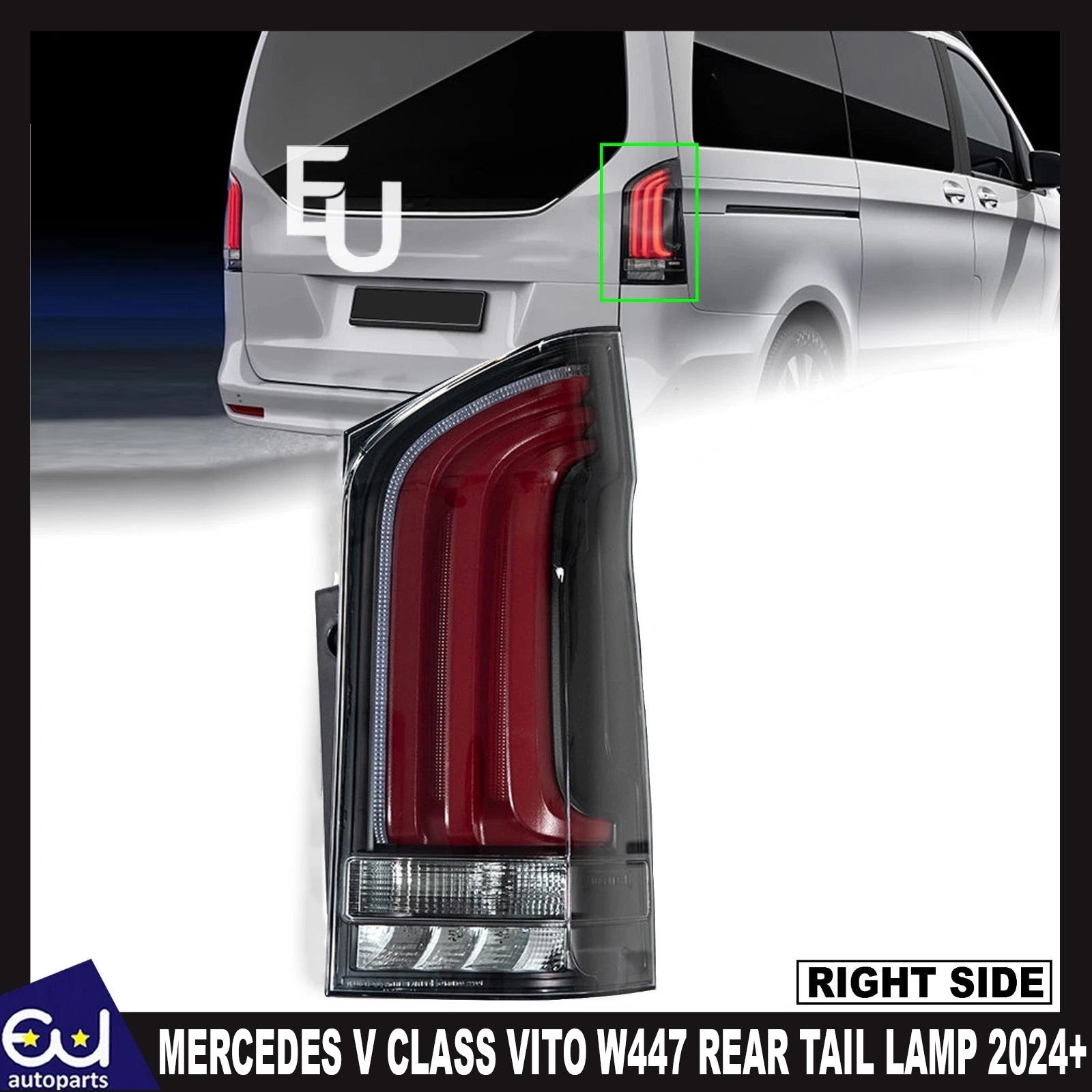 FOR MERCEDES BENZ V CLASS VITO W447 REAR RIGHT TAIL LIGHTS LAMP DRIVER SIDE 24+