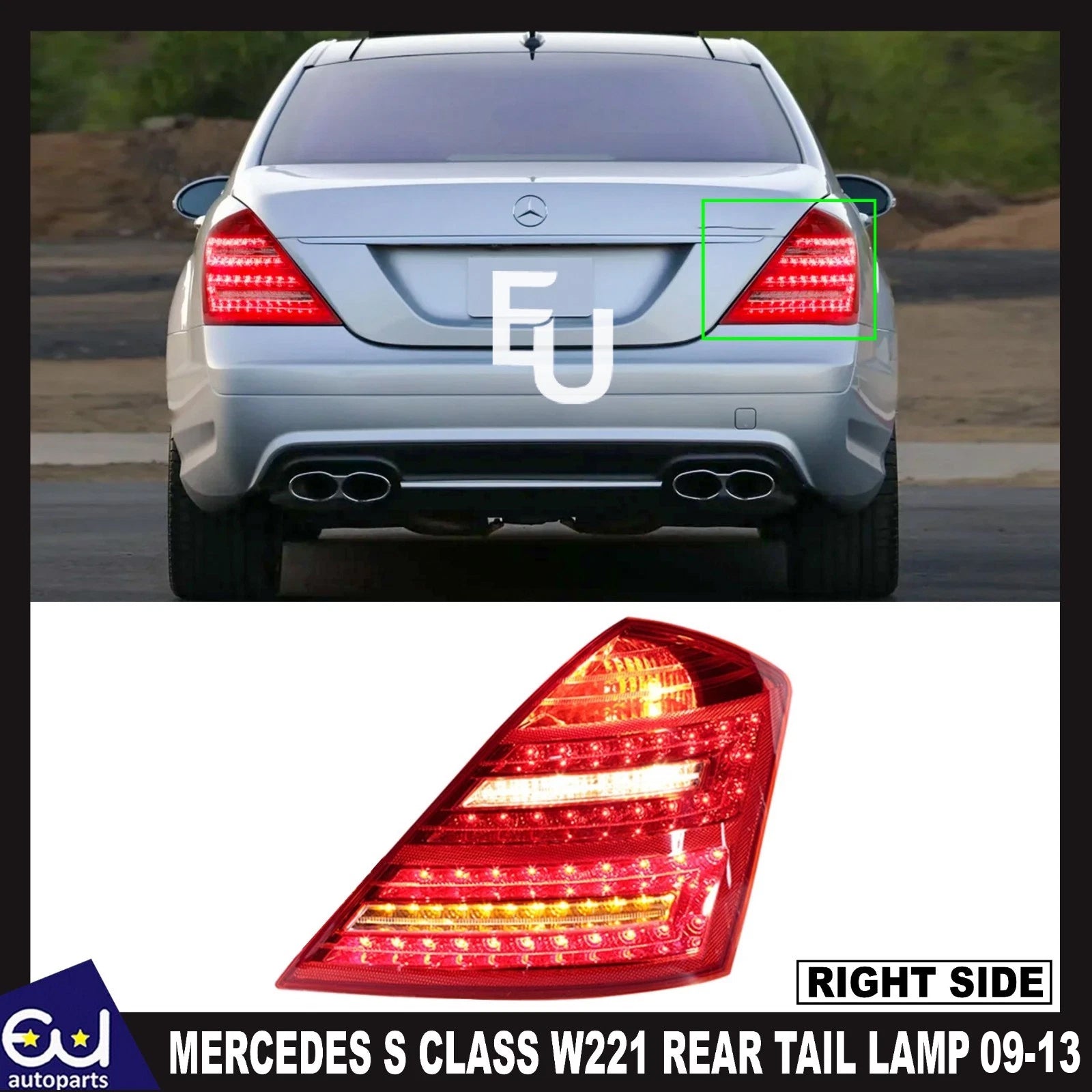FOR MERCEDES BENZ S CLASS W221 RH RIGHT DRIVER SIDE REAR TAIL LIGHT LAMP 09-13