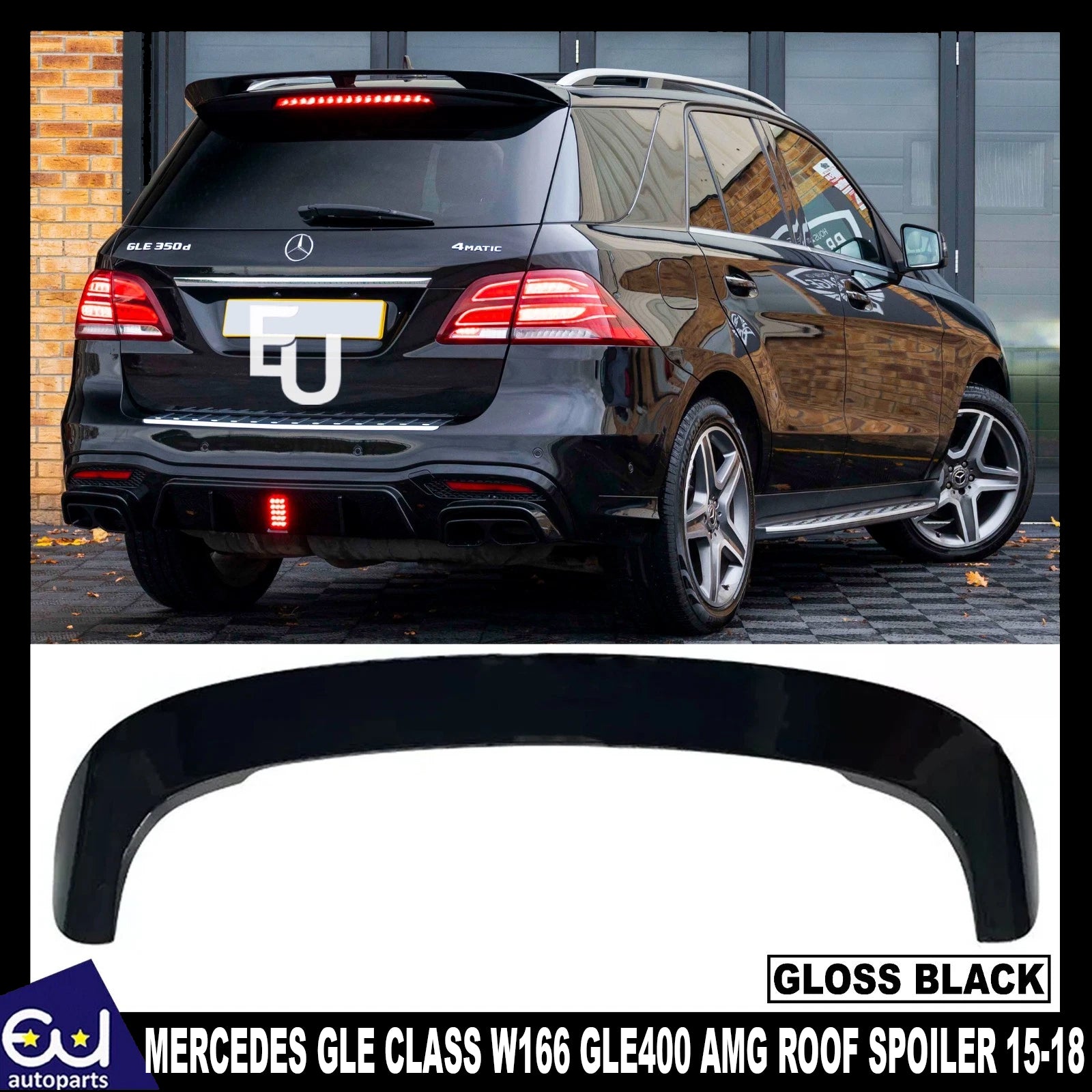 FOR MERCEDES GLE CLASS W166 GLE400 GLE43 63 AMG REAR ROOF SPOILER WING GLOSS