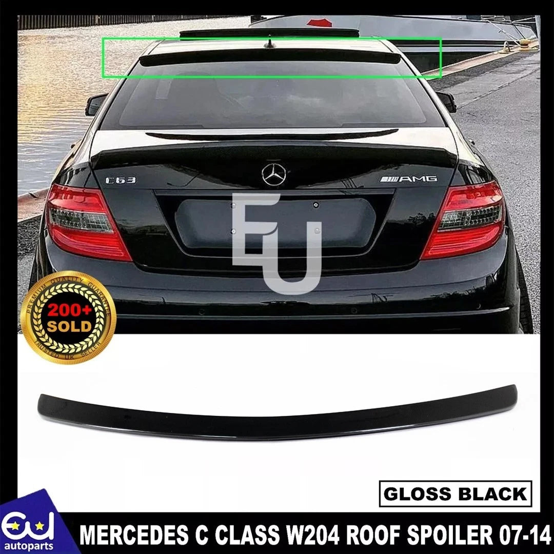 REAR ROOF SPOILER WING AMG STYLE FOR MERCEDES C CLASS W204 07-14 GLOSS BLACK