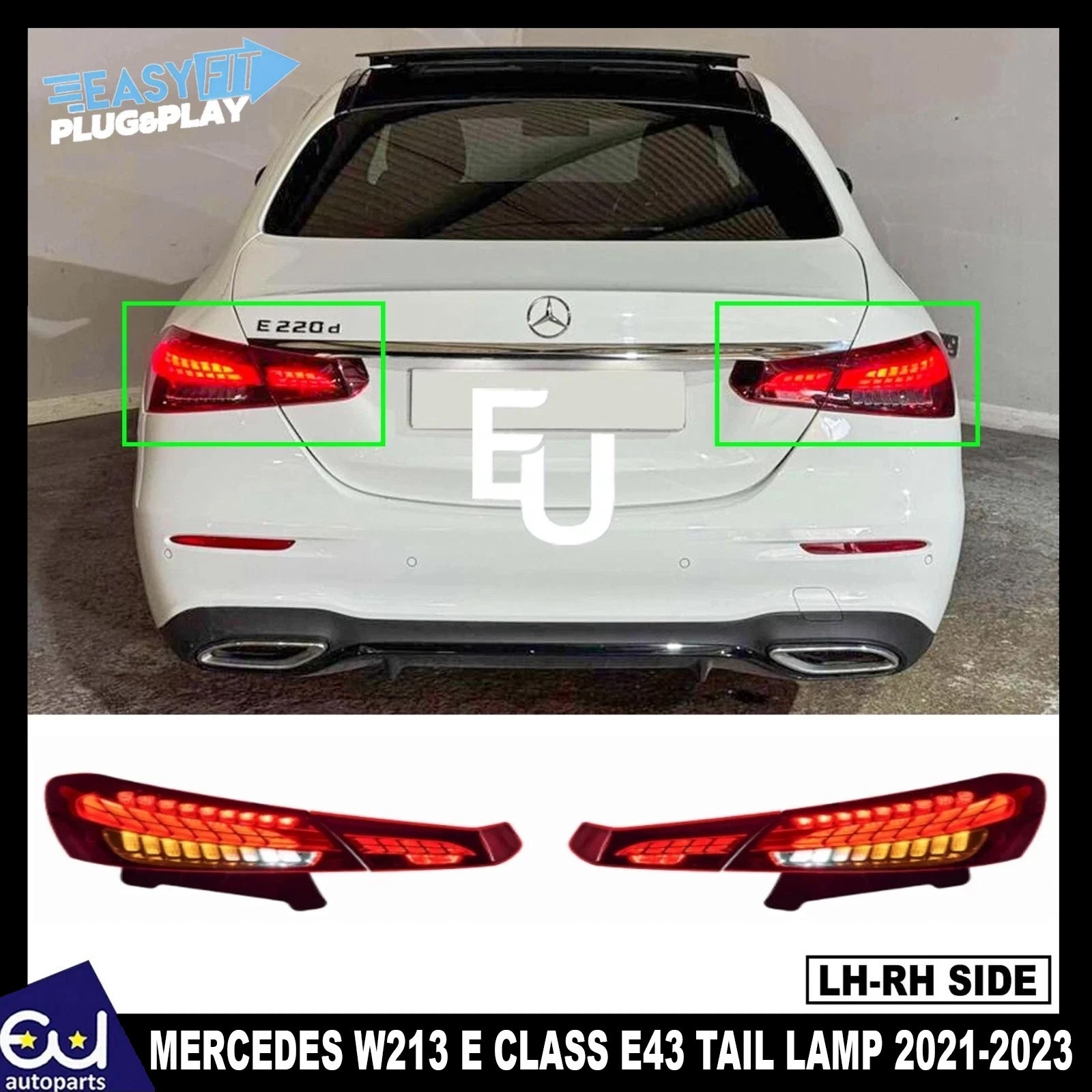FOR MERCEDES BENZ W213 E-CLASS E300 E43 AMG LEFT RIGHT OUTER TAIL LIGHT LAMP LED