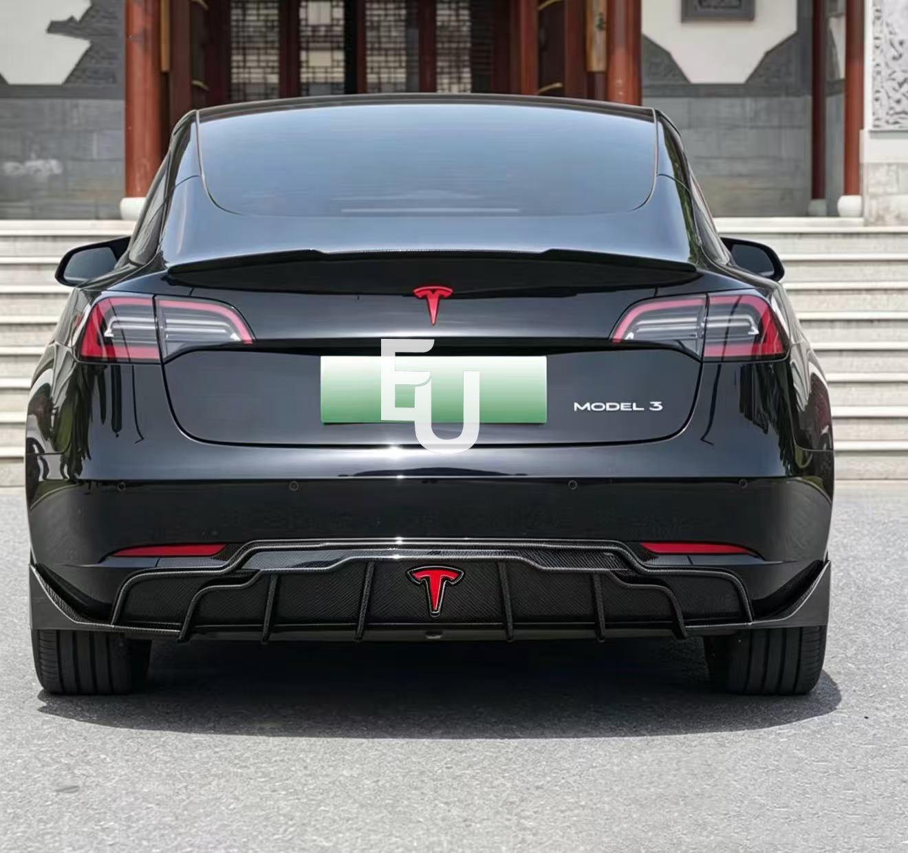 FOR TESLA MODEL 3 AERO BODY KIT BODYKIT FRONT SPLITTER REAR DIFFUSER SKIRT 17-23