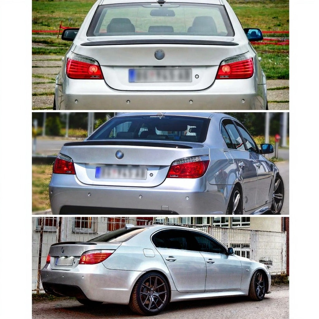 FOR BMW 5 SERIES E60 M5 STYLE REAR BOOT SPOILER WING LIP OEM 4-10 GLOSS BLACK
