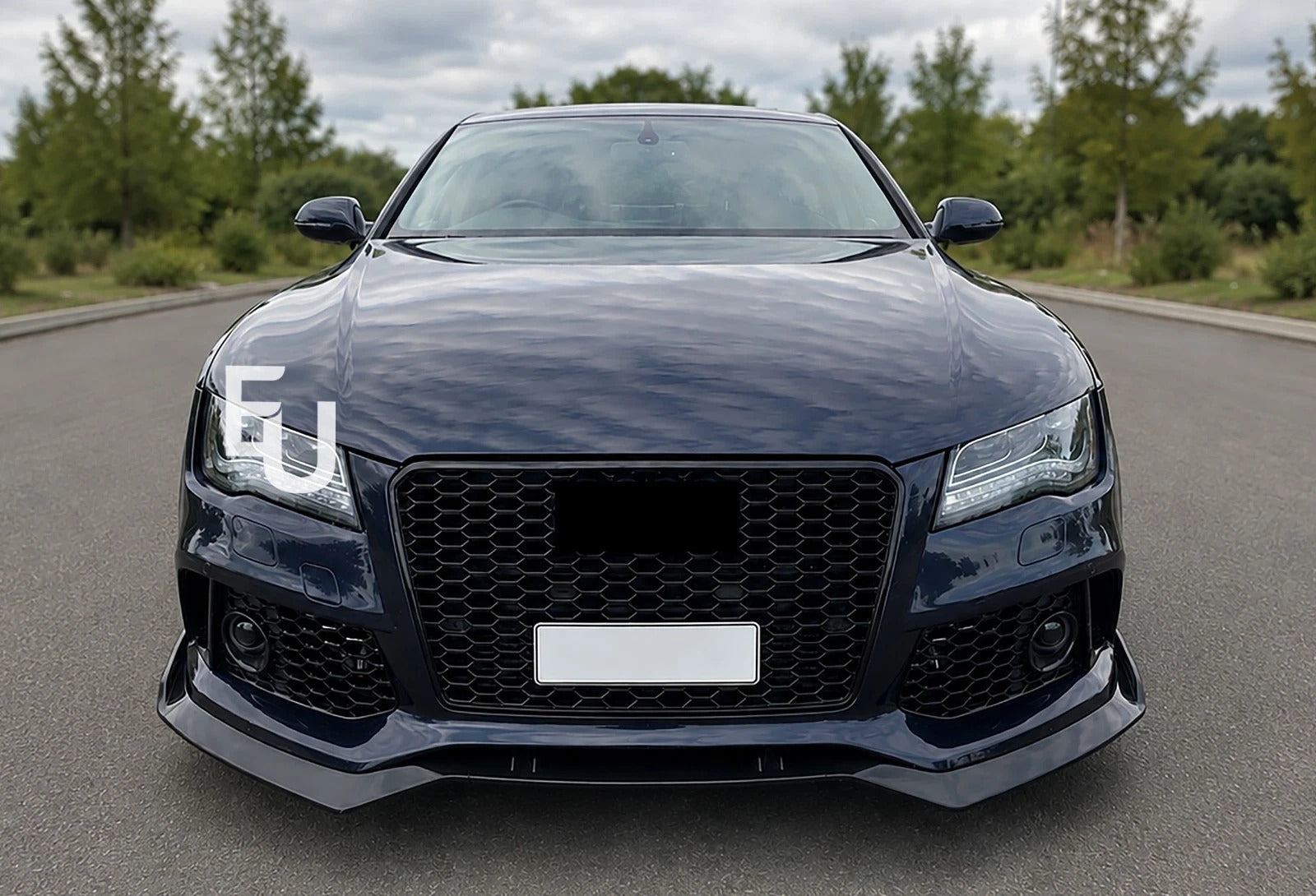 RS7 LOOK FRONT BUMPER CONVERSION KIT FOR AUDI A7 S7 C7 2011-14 GRILLE W/SPLITTER