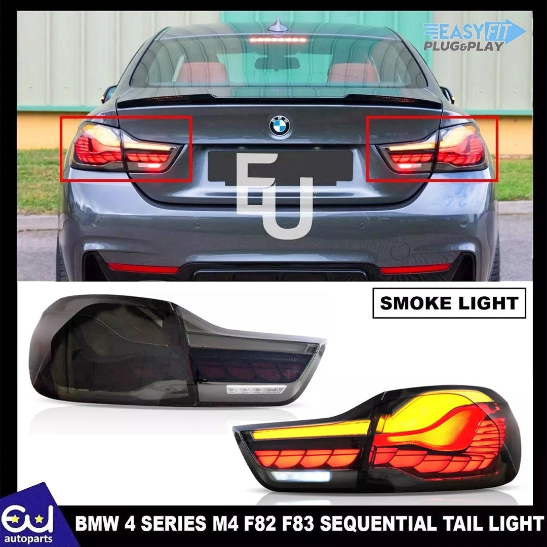 SMOKED OLED TAIL LIGHTS LAMP FOR BMW 4 SERIES M4 GTS F32 F33 F82 F36 F83 14-20