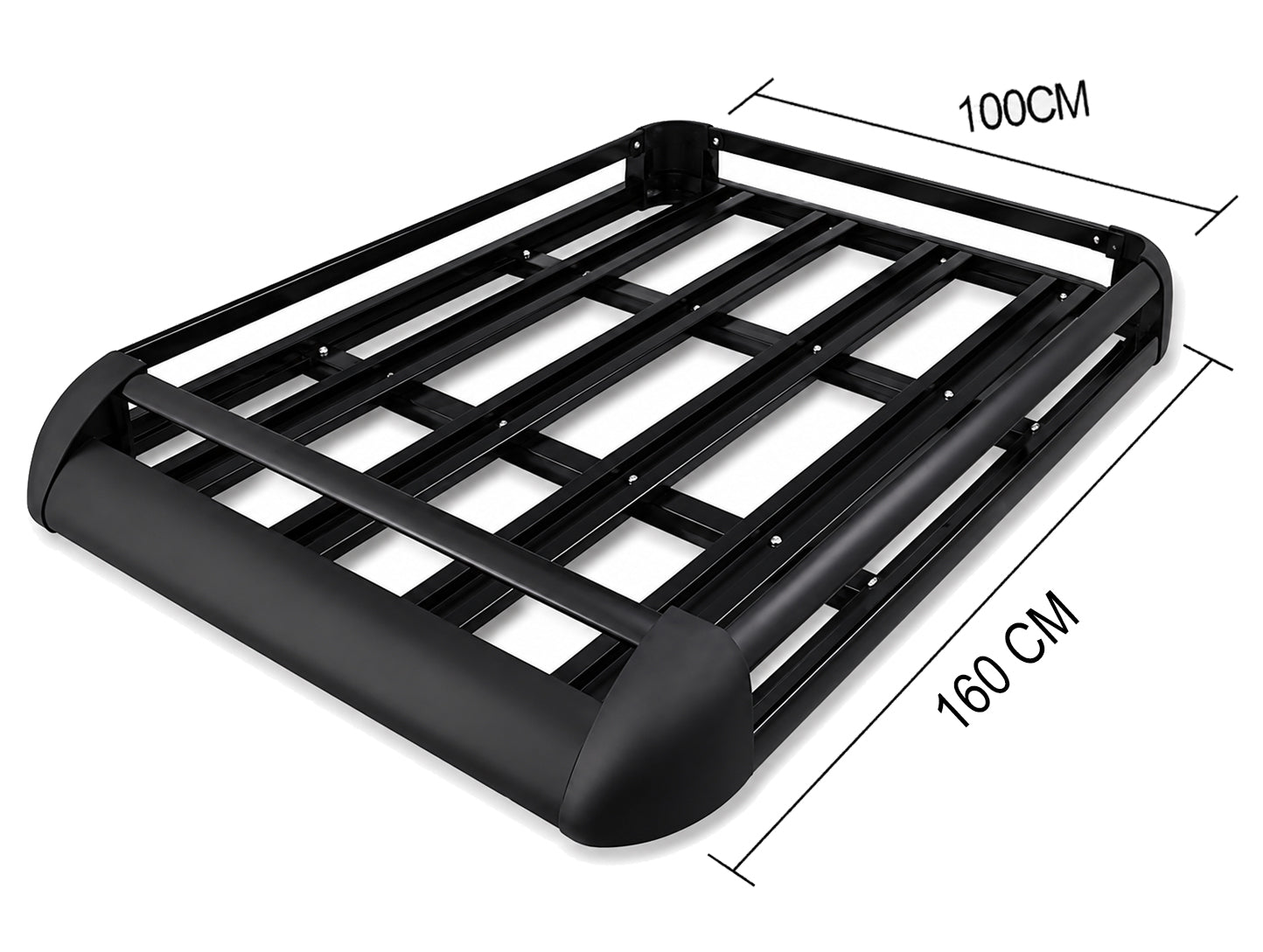 UNIVERSAL ALUMINIUM ROOF RACK CROSS BARS BASKET LUGGAGE CARGO CARRIER 160*100