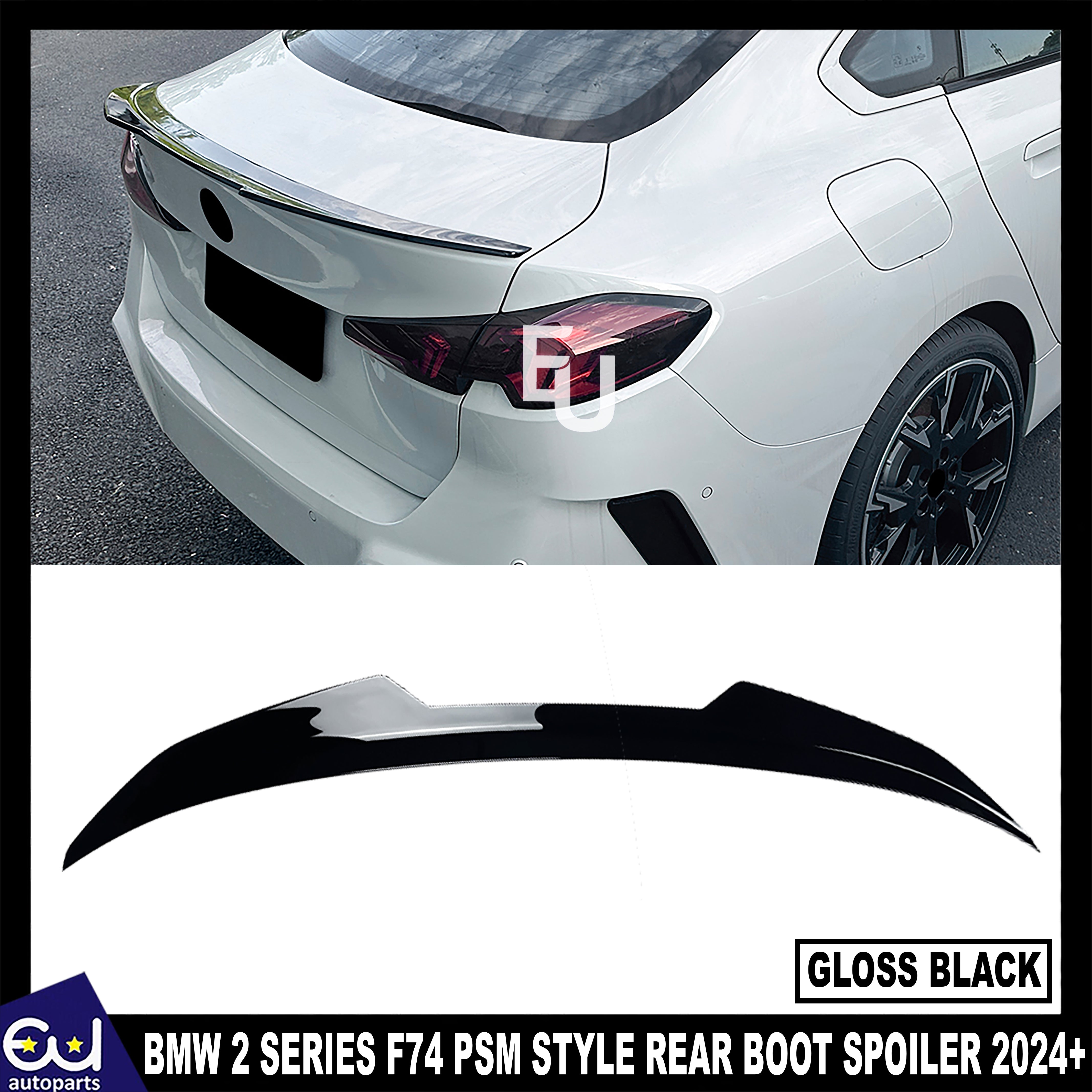 FOR BMW 2 SERIES F74 PSM STYLE REAR BOOT TRUNK WING SPOILER LIP GLOSS BLACK 24+