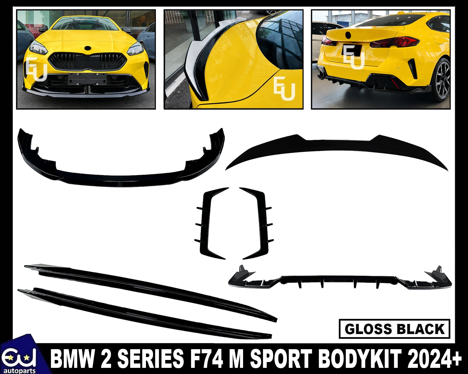 FOR BMW 2 SERIES F74 M SPORT BODYKIT BODY KIT FRONT SPLITTER REAR DIFFUSER SKIRT