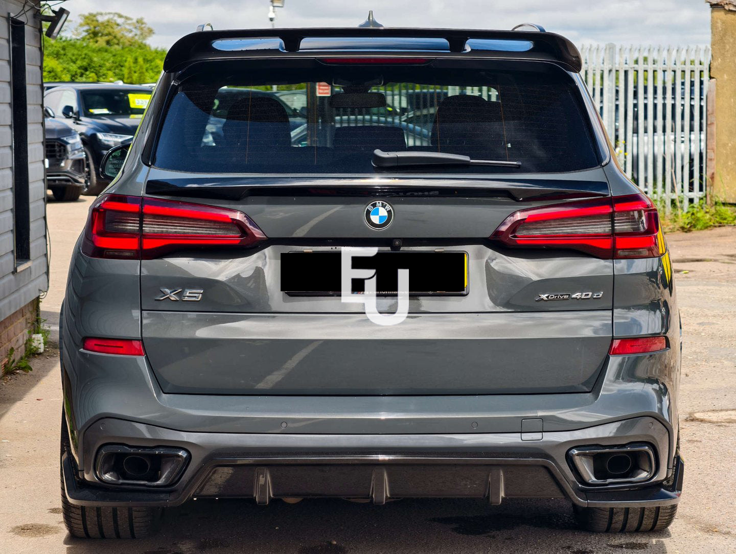 FOR BMW X5 G05 M SPORT GLOSS BLACK REAR BUMPER DIFFUSER SPOILER EXTENSION 2018+