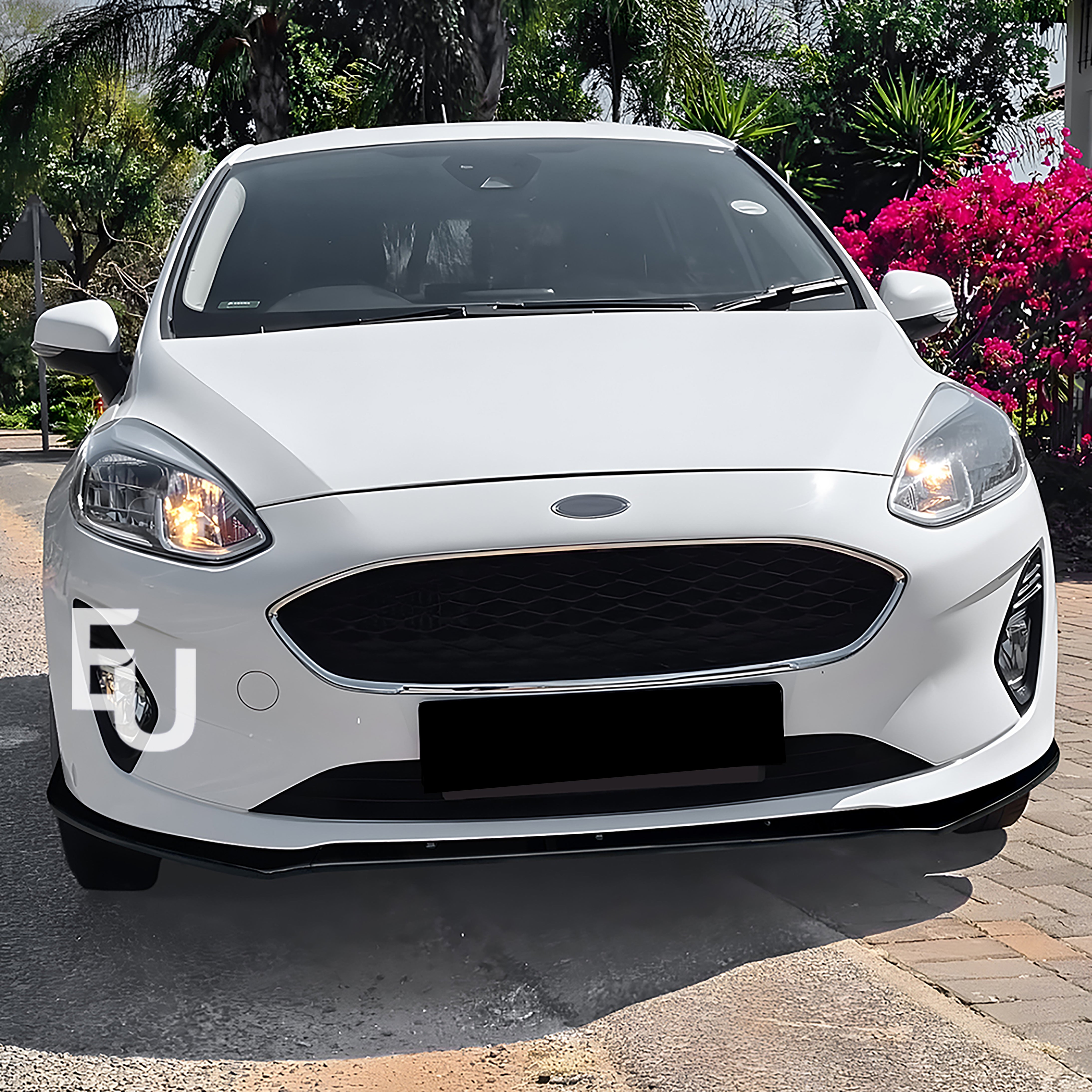 FOR FORD FIESTA MK8 TITANIUM FRONT BUMPER SPLITTER SPOILER LIP GLOSS BLACK 2018+