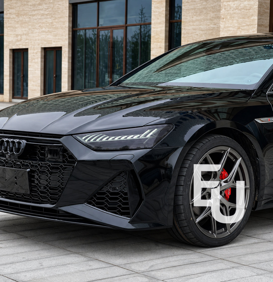 FRONT BUMPER RS7 STYLE PRIMER UPGRADE GLOSS BLACK TRIM FOR AUDI A7 C8 4K MK2 18+