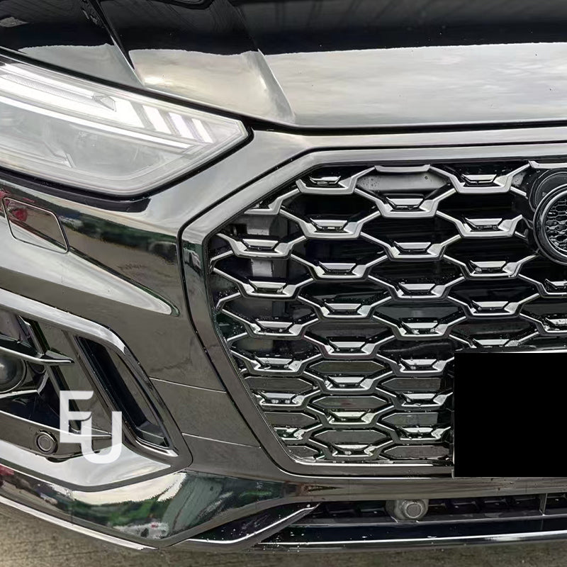 RSQ5 STYLE FRONT HONEYCOMB GRILLE BLACK FOR AUDI Q5 FY 2021-2024 FACELIFT