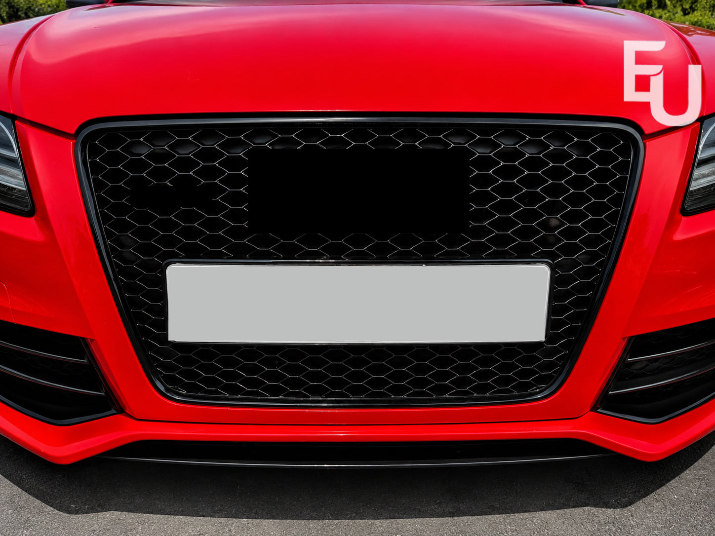 FOR AUDI A5 S5 8T RS STYLE GLOSS BLACK HONEYCOMB FRONT BUMPER GRILLE GRILL 07-11